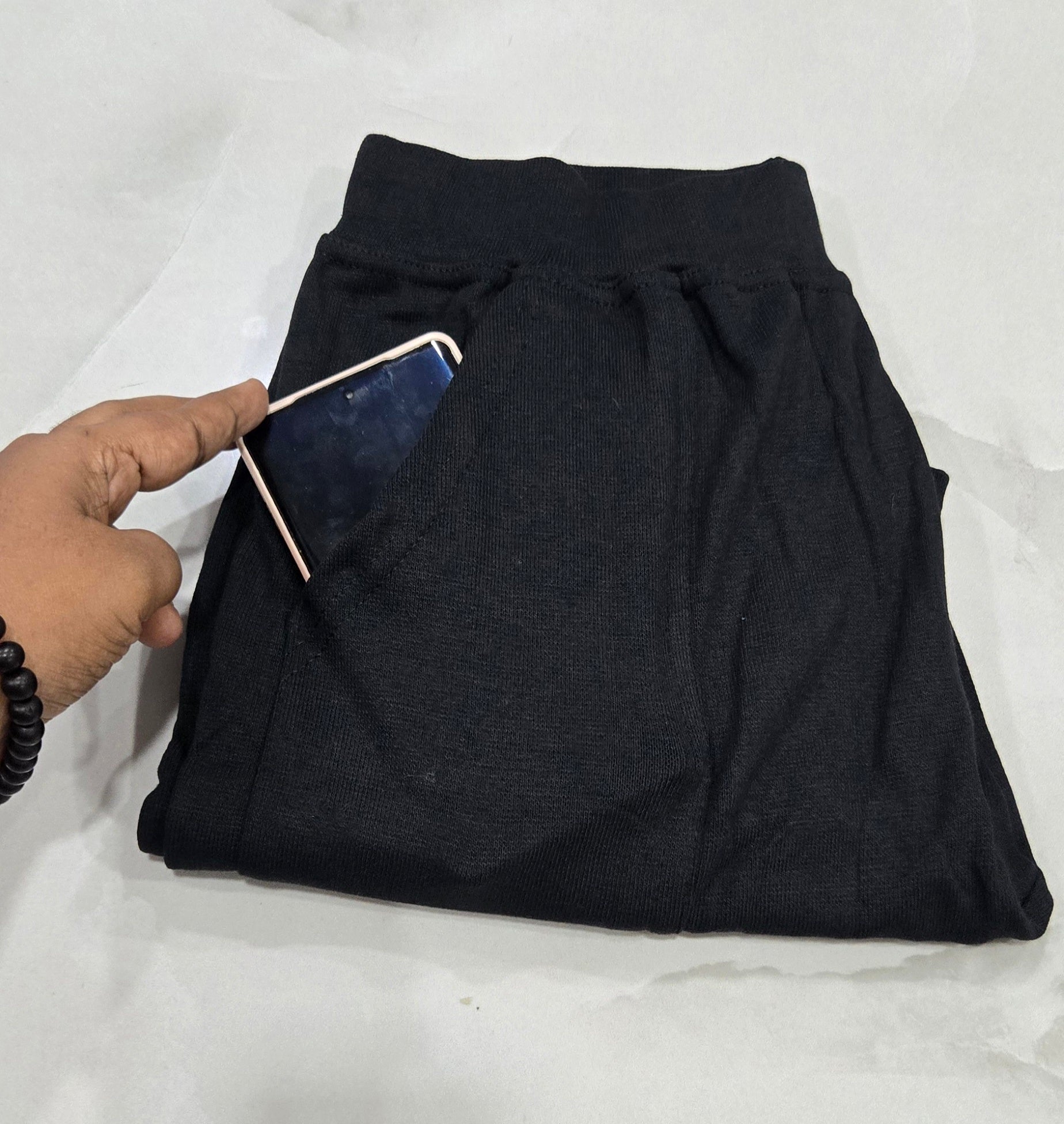 Plus Size Black Stretchable Jeggings with 2 Side Pockets (2XL–3XL)