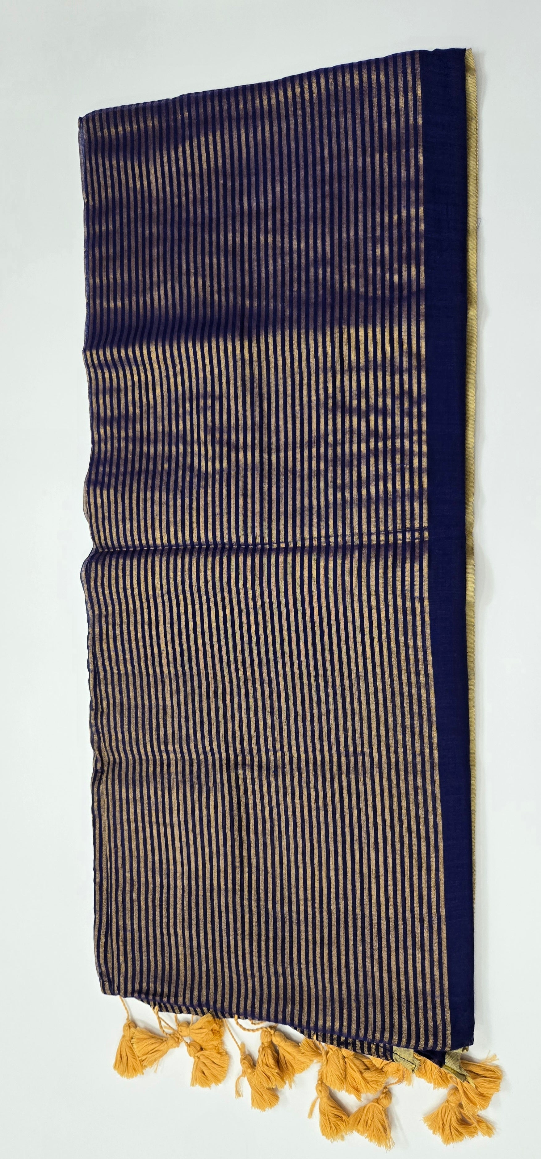 Blue Mul Cotton Saree – Soft, Lightweight Handloom Saree