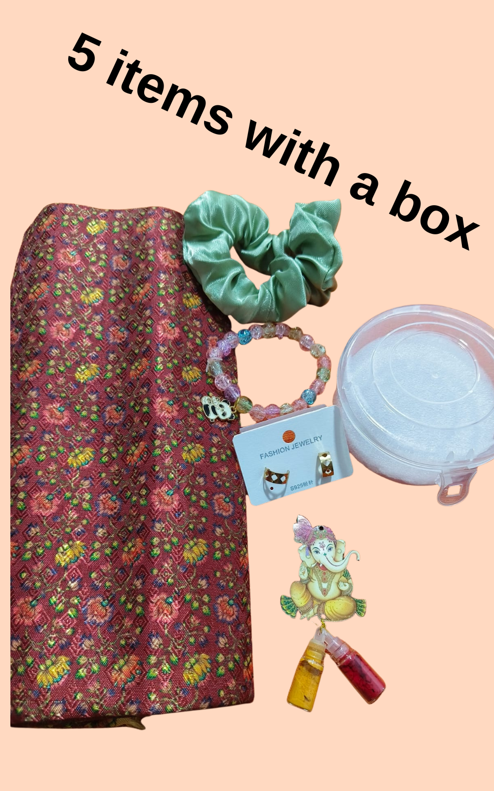 Pooja Thamboolam Gift Hamper – 5 Items with Protective Box | Return Gift for Festivals & Functions