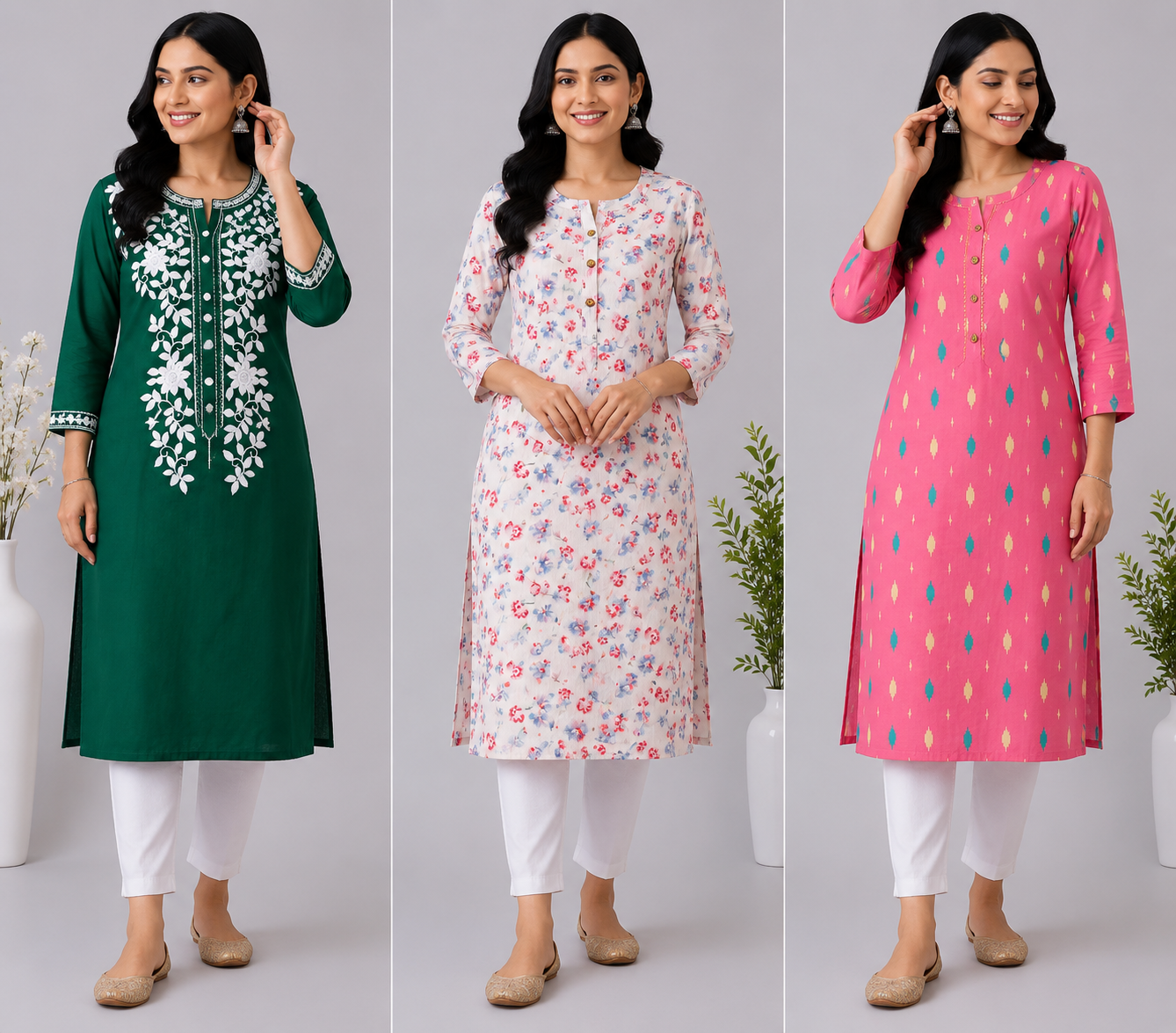 Combo 85 | Buy 3 Kurtis for ₹500 Combo (L size)