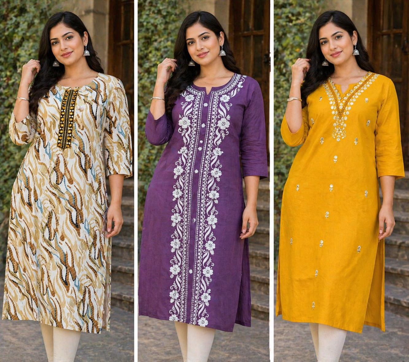 Combo 26- amsu trends | Buy 3 Kurtis for ₹500 Combo (XL size)