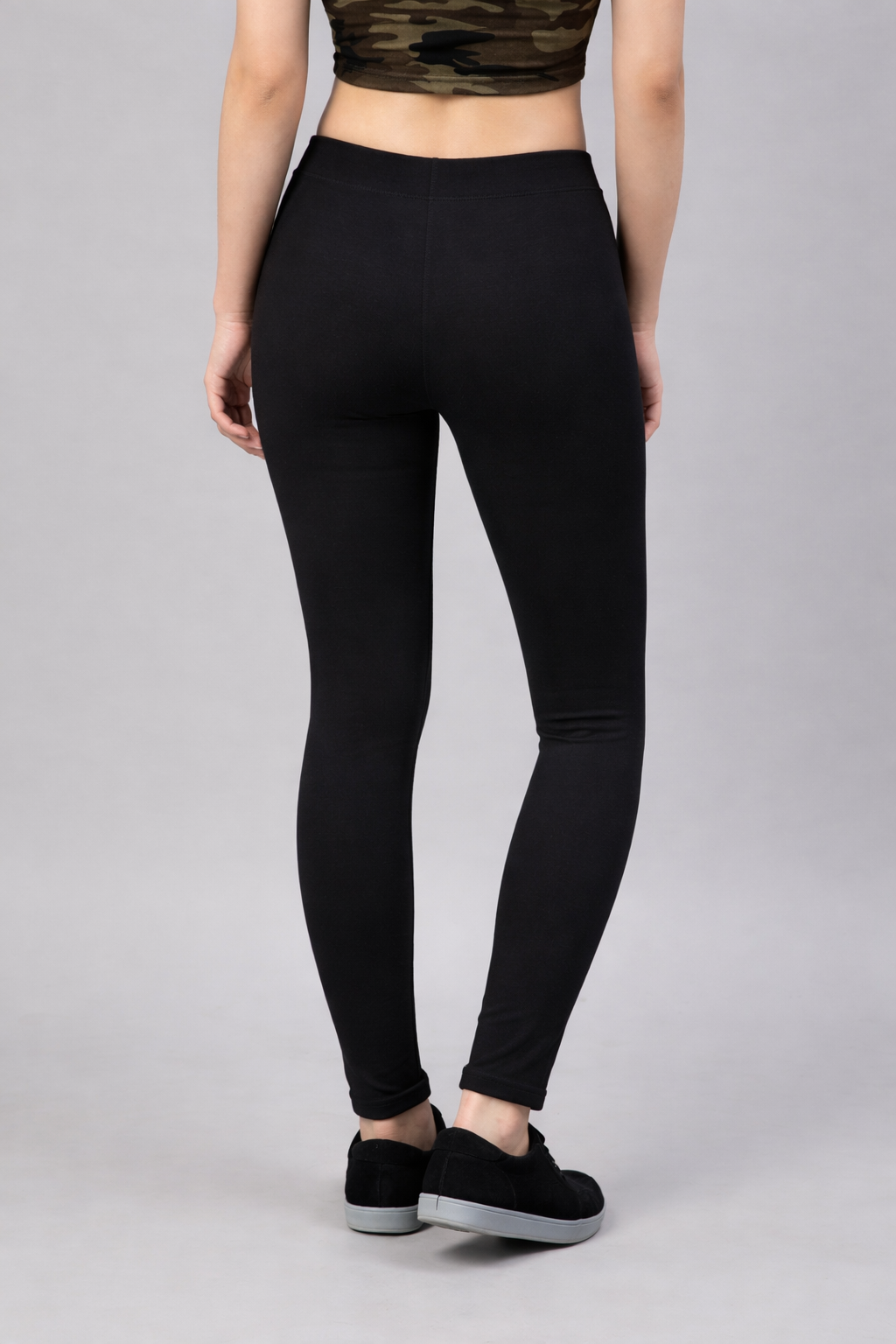 Plus Size Black Stretchable Jeggings with 2 Side Pockets (2XL–3XL)