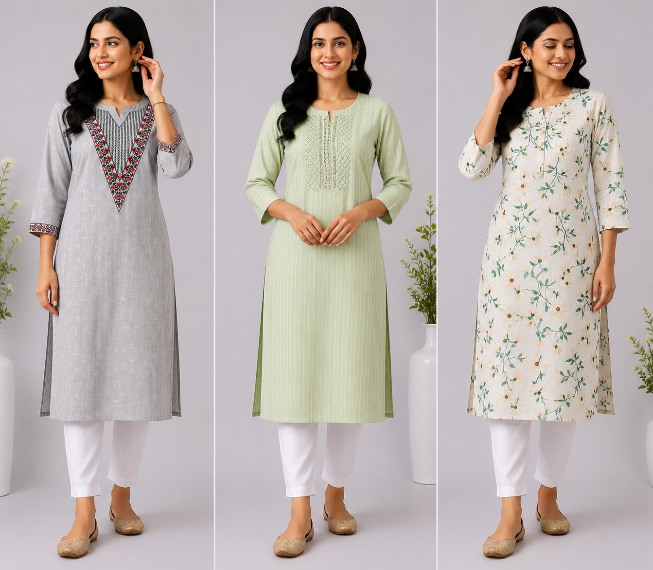 Combo 83 | Buy 3 Kurtis for ₹500 Combo (L size)