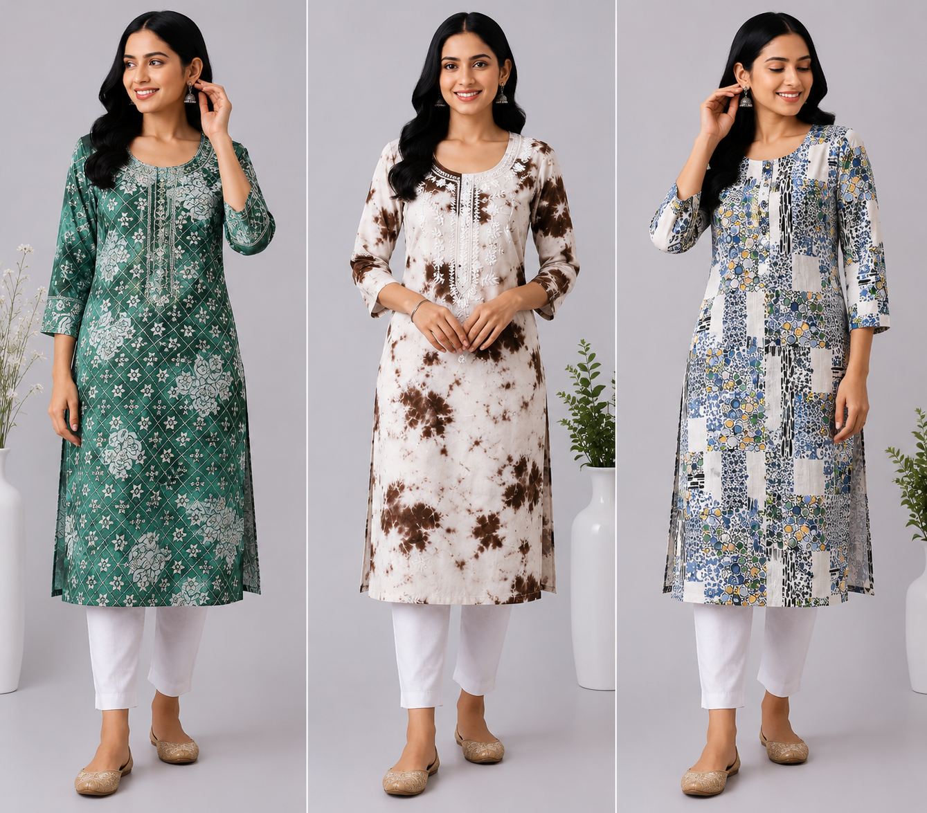 Combo 86 | Buy 3 Kurtis for ₹500 Combo (L size)