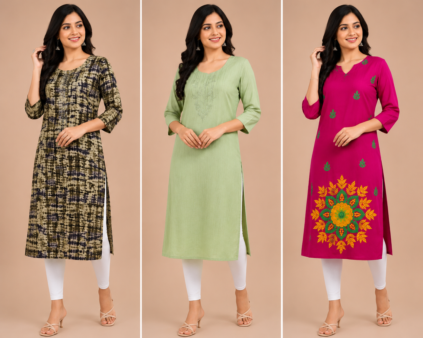 Combo | Buy 3 Kurtis for ₹500 Combo (M size)