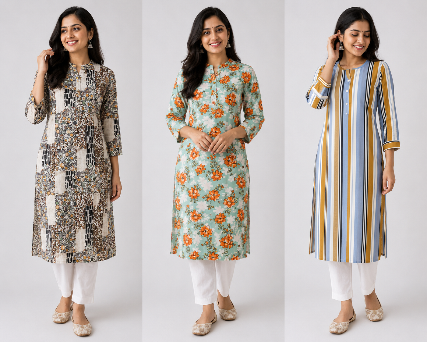 Combo 44 | Buy 3 Kurtis for ₹500 Combo (L size)