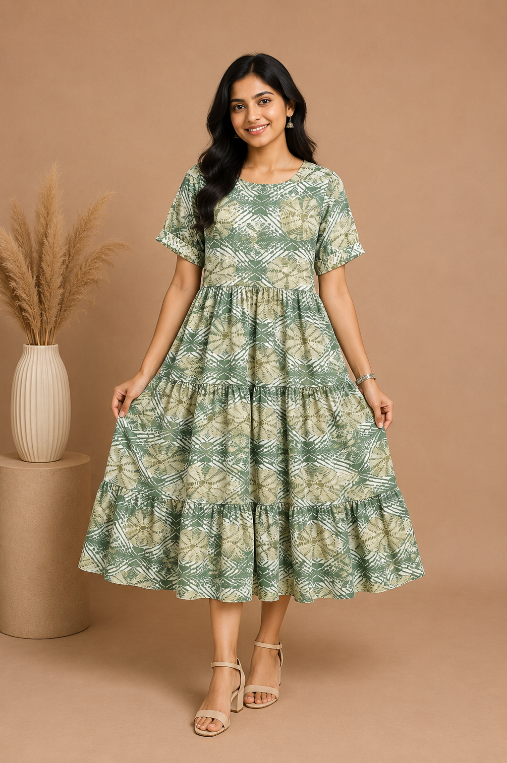 Premium Rayon Long Maxi Gown Any 3 Random colours rs. 1299 only | Puff Sleeve for Women