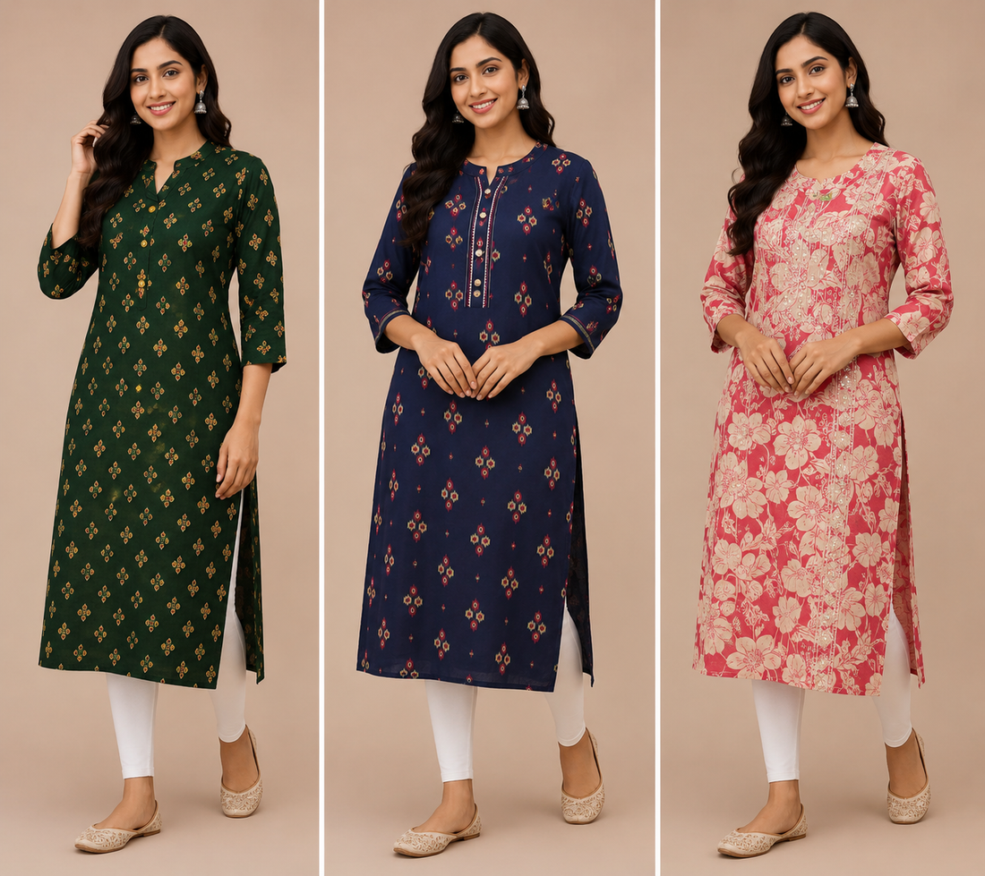 Combo 37 | Buy 3 Kurtis for ₹549 Combo (XXL size)