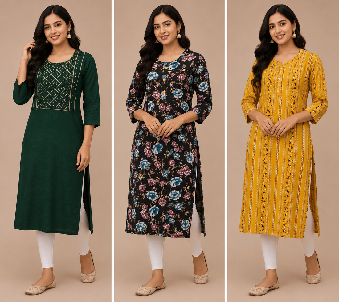 Combo 38 | Buy 3 Kurtis for ₹549 Combo (XXL size)