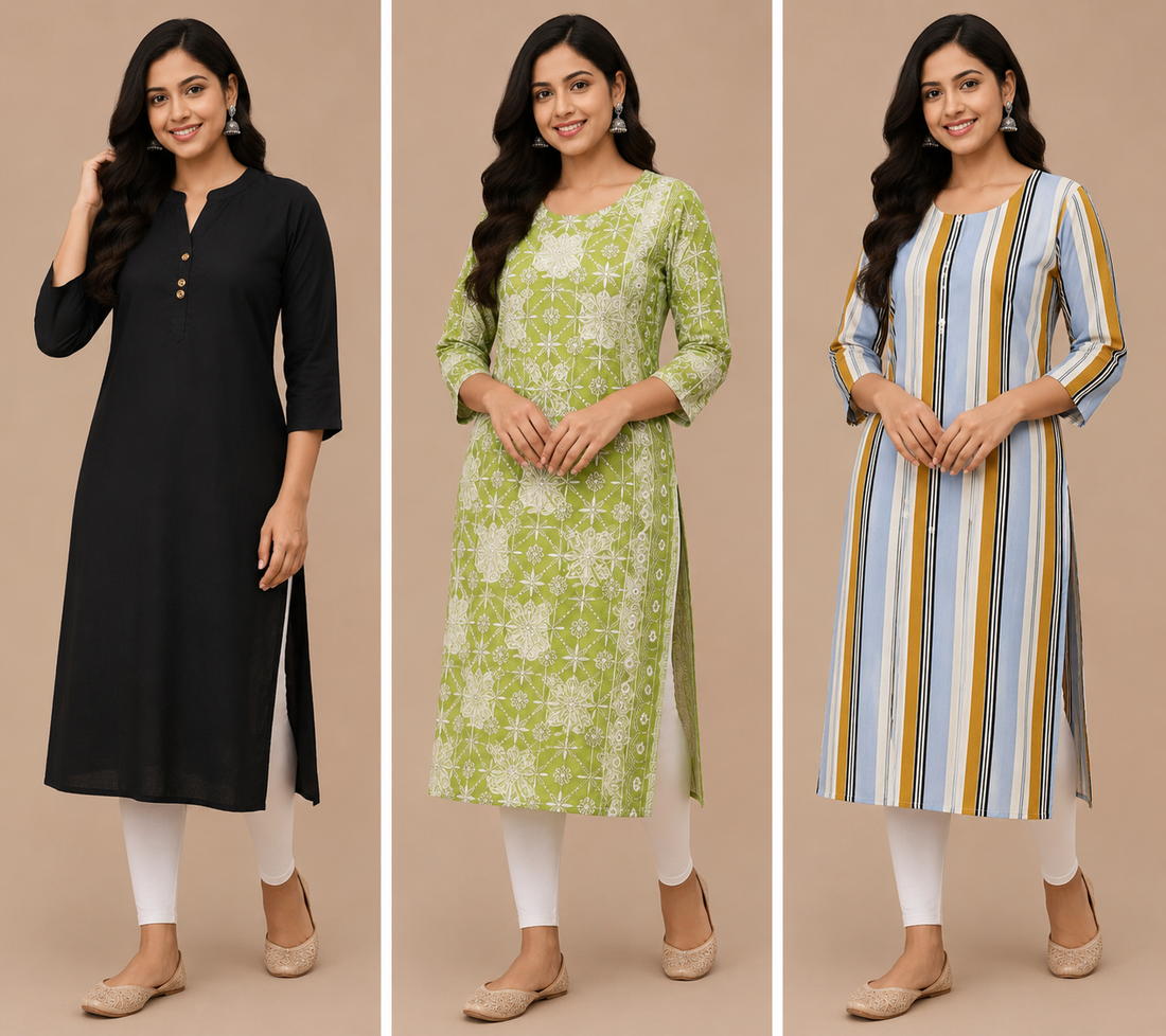 Combo 40 | Buy 3 Kurtis for ₹549 Combo (XXL size)