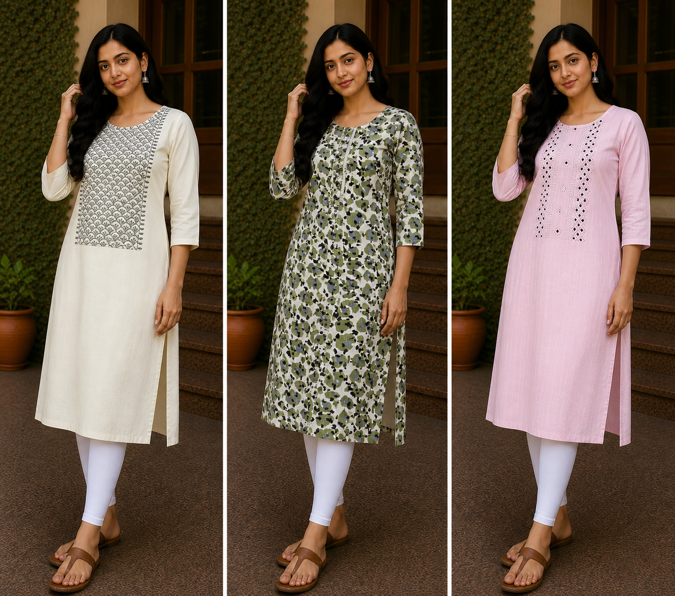 Combo 14- Budget trends | Buy 3 Kurtis for ₹500 Combo (M size)
