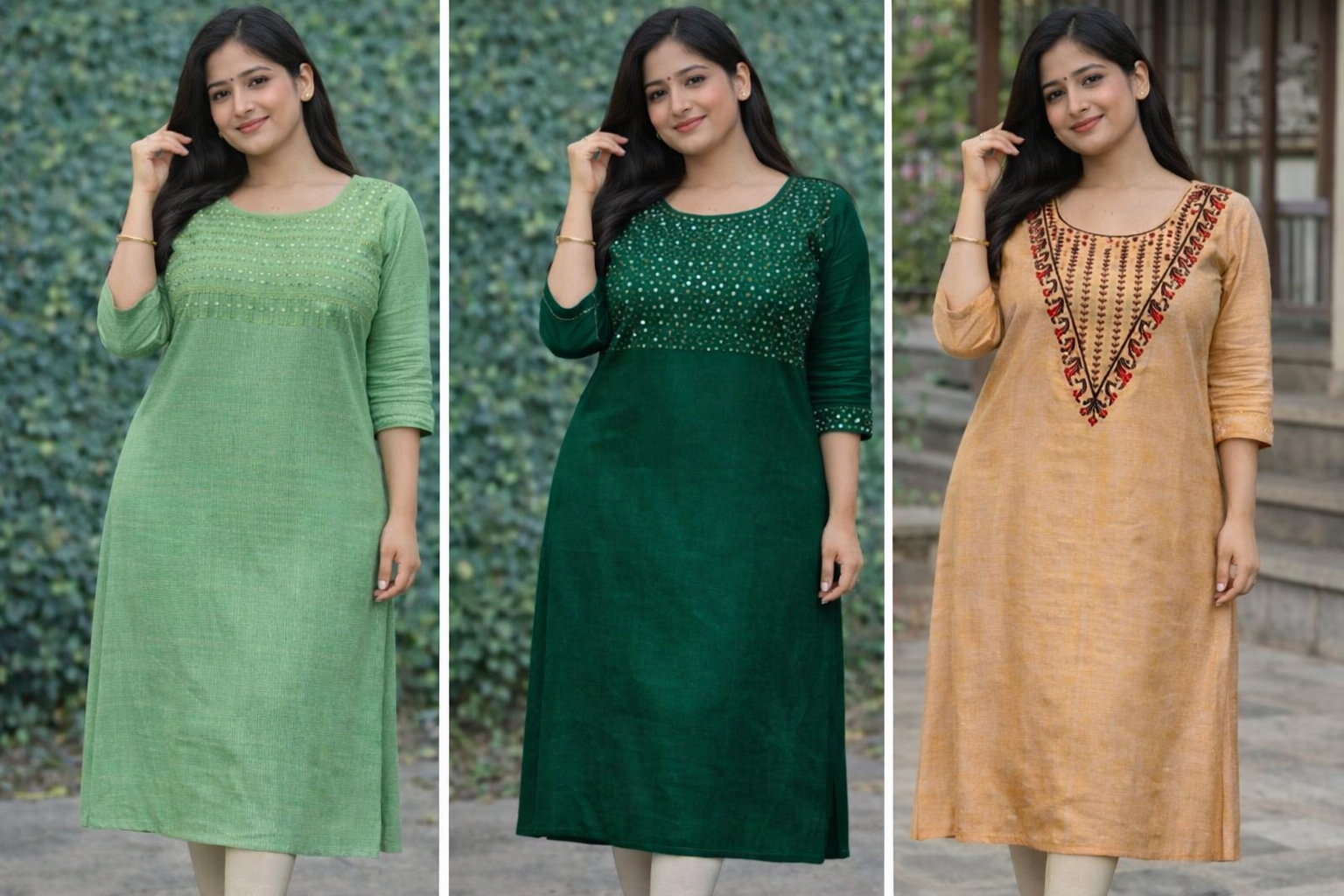 Combo 4 - Warm trends | Buy 3 Kurtis for ₹549 Combo (XXL size)