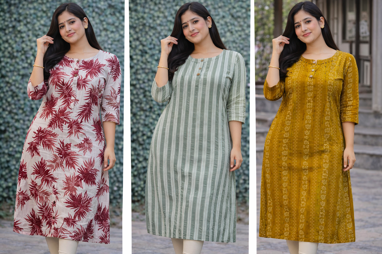 Combo 24- Chubby girls | Buy 3 Kurtis for ₹579 Combo (Plus size) 4XL