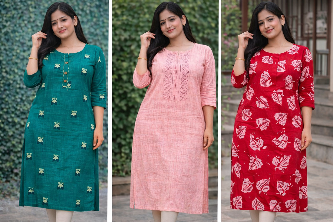 Combo | Buy 3 Kurtis for ₹500 Combo (M size)
