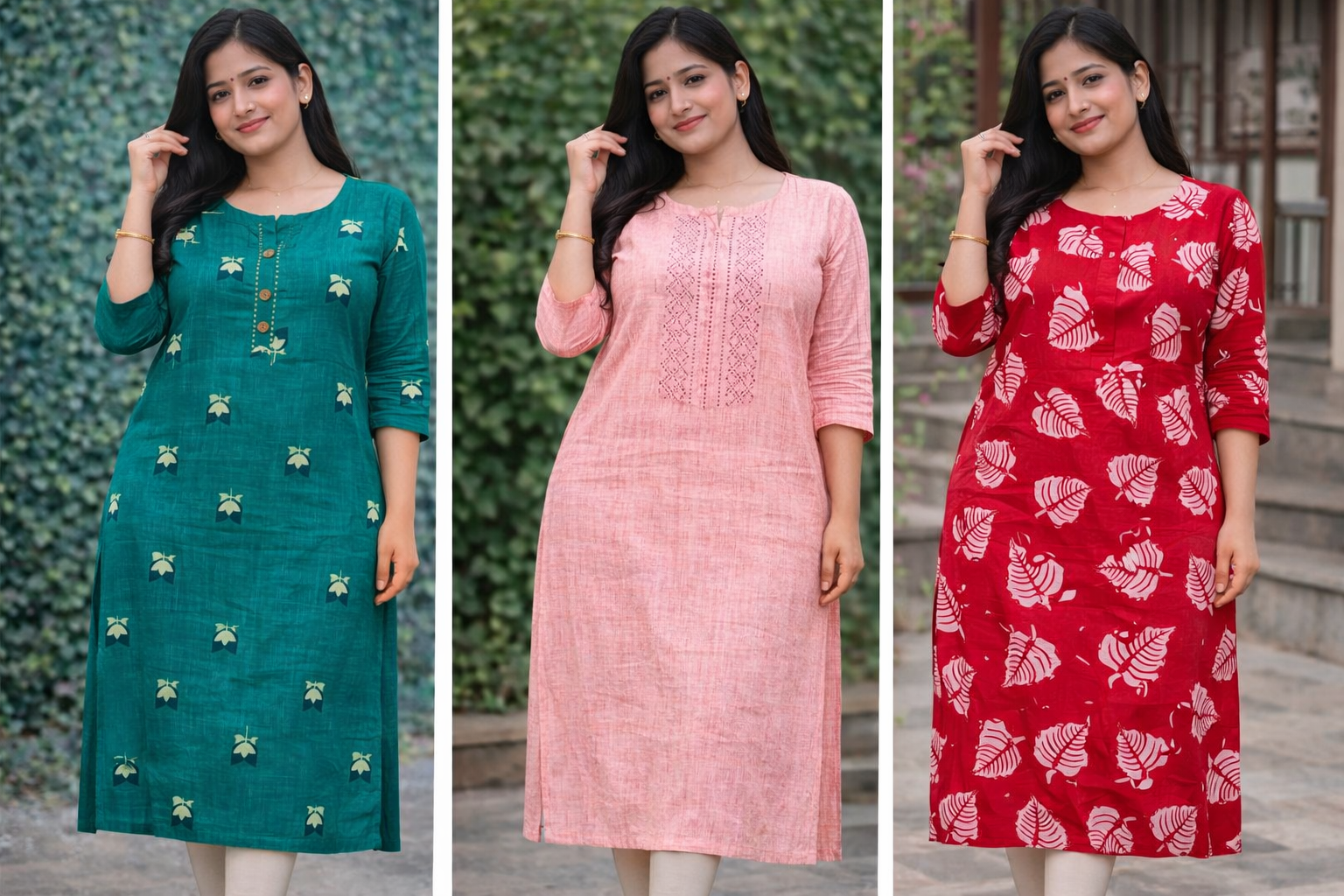 Combo | Buy 3 Kurtis for ₹500 Combo (M size)