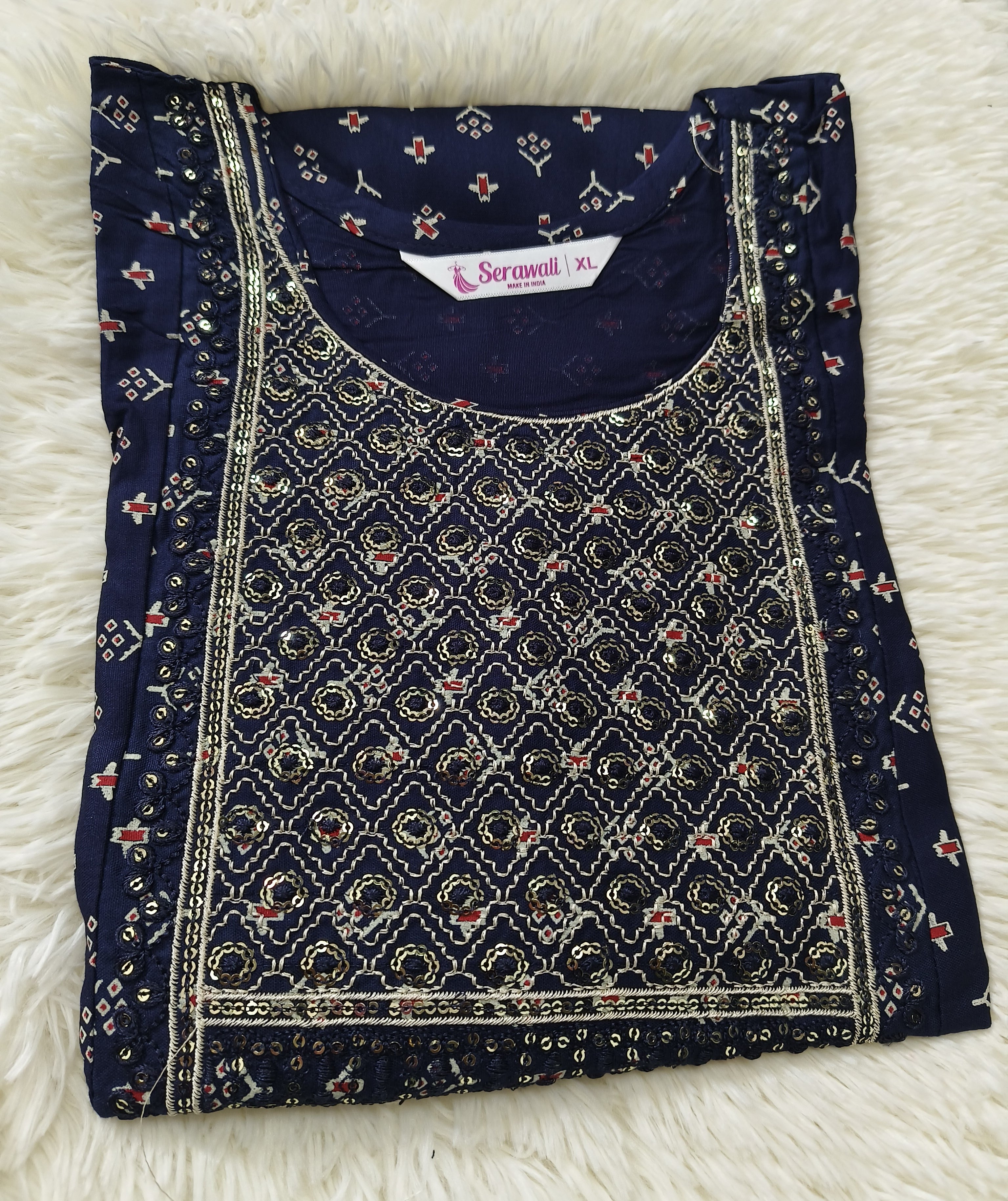Rayon Sequence Work Umbrella Kurti – Stylish Flared Ethnic Wear