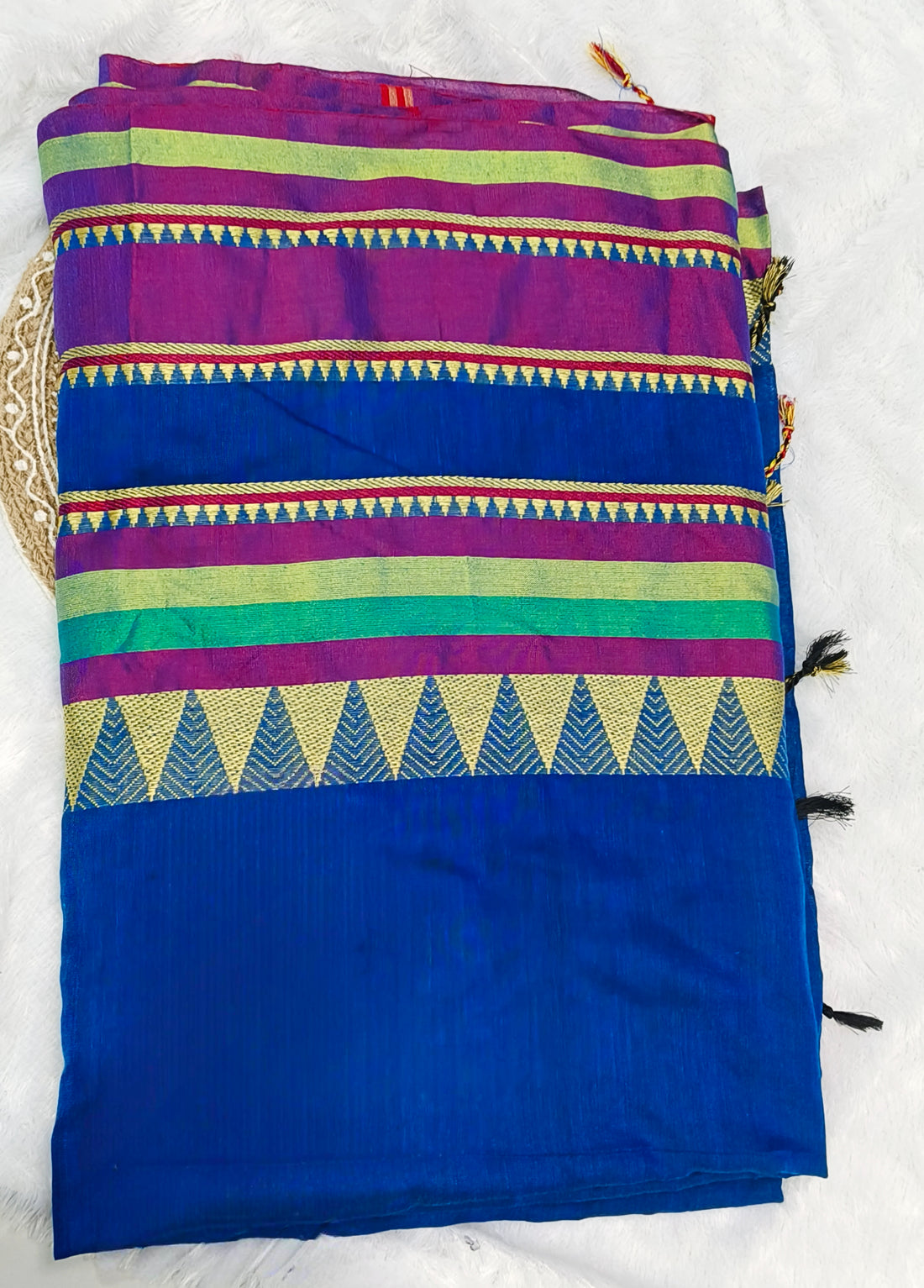 Yellow Handloom Soft Cotton Sarees with Temple Kanchivaram Silk style Border