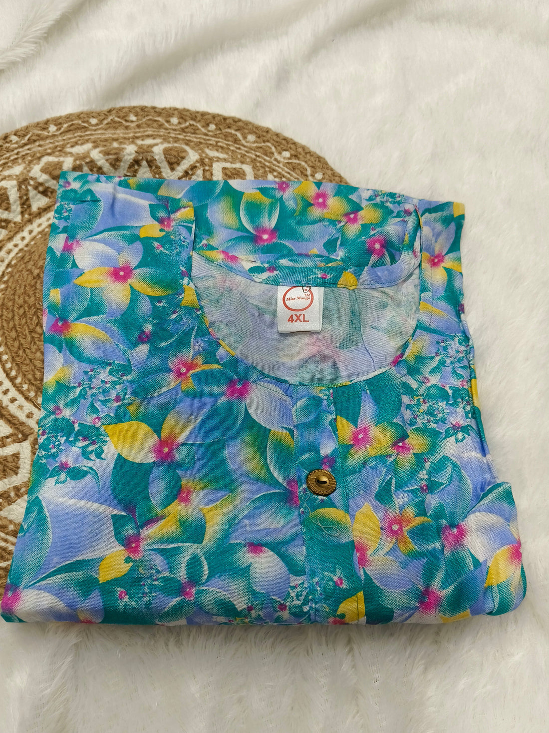 Women’s Floral Rayon Kurti – Soft Printed Daily Wear Ethnic Kurti Online