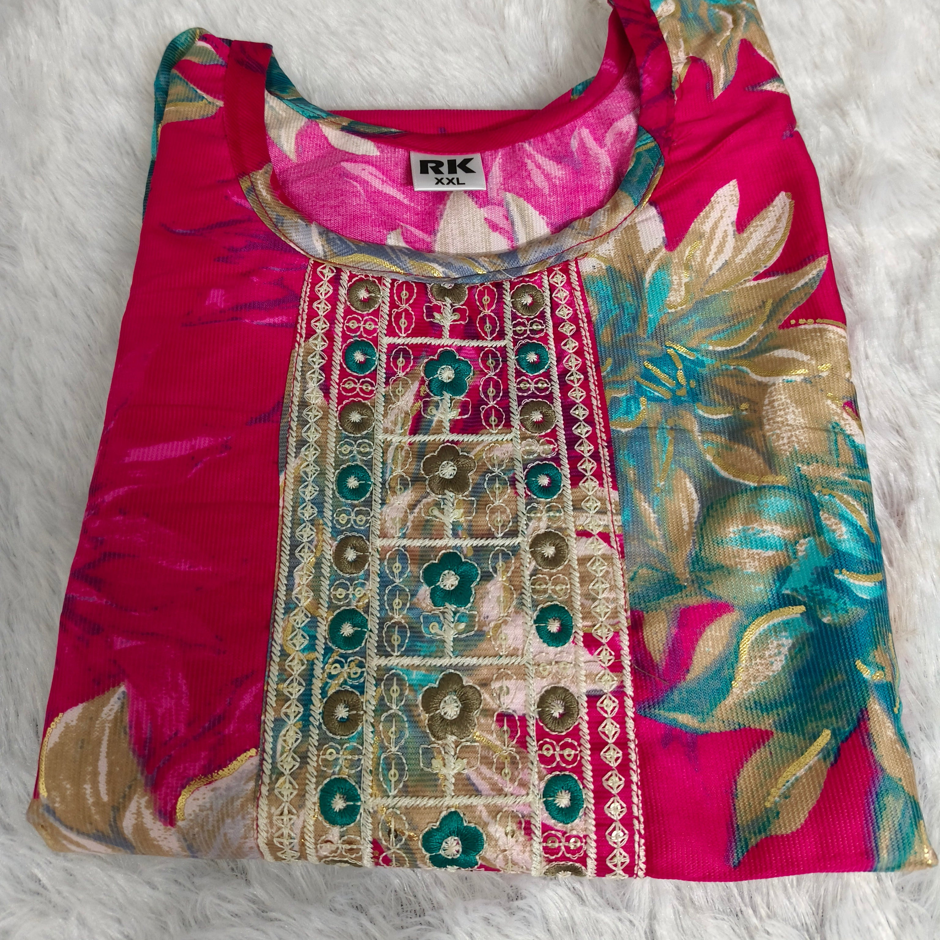 Budget-Friendly Premium Silky Rayon Kurti for Women | Soft Printed Rayon Kurti | Amsu Fashion