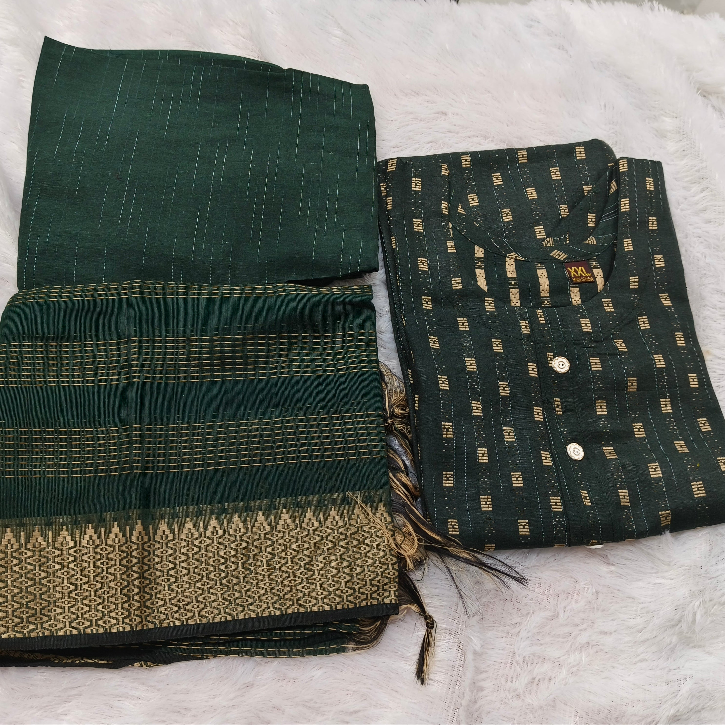 Soft Khadi 3 Piece Kurti Set with Pant & Dupatta for Women | Premium Ethnic Wear