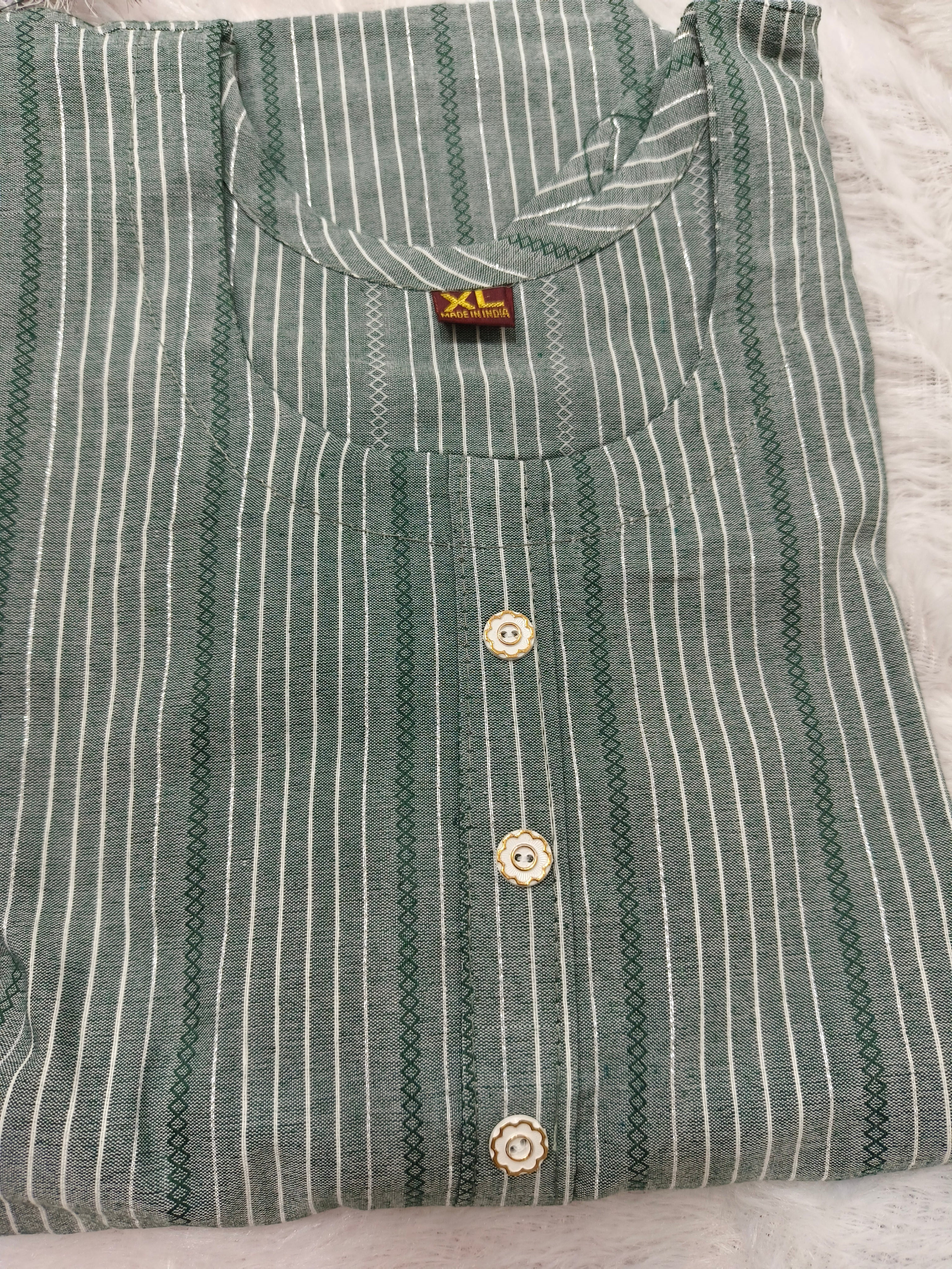 Soft Khadi 3 Piece Kurti Set with Pant & Dupatta for Women | Premium Ethnic Wear