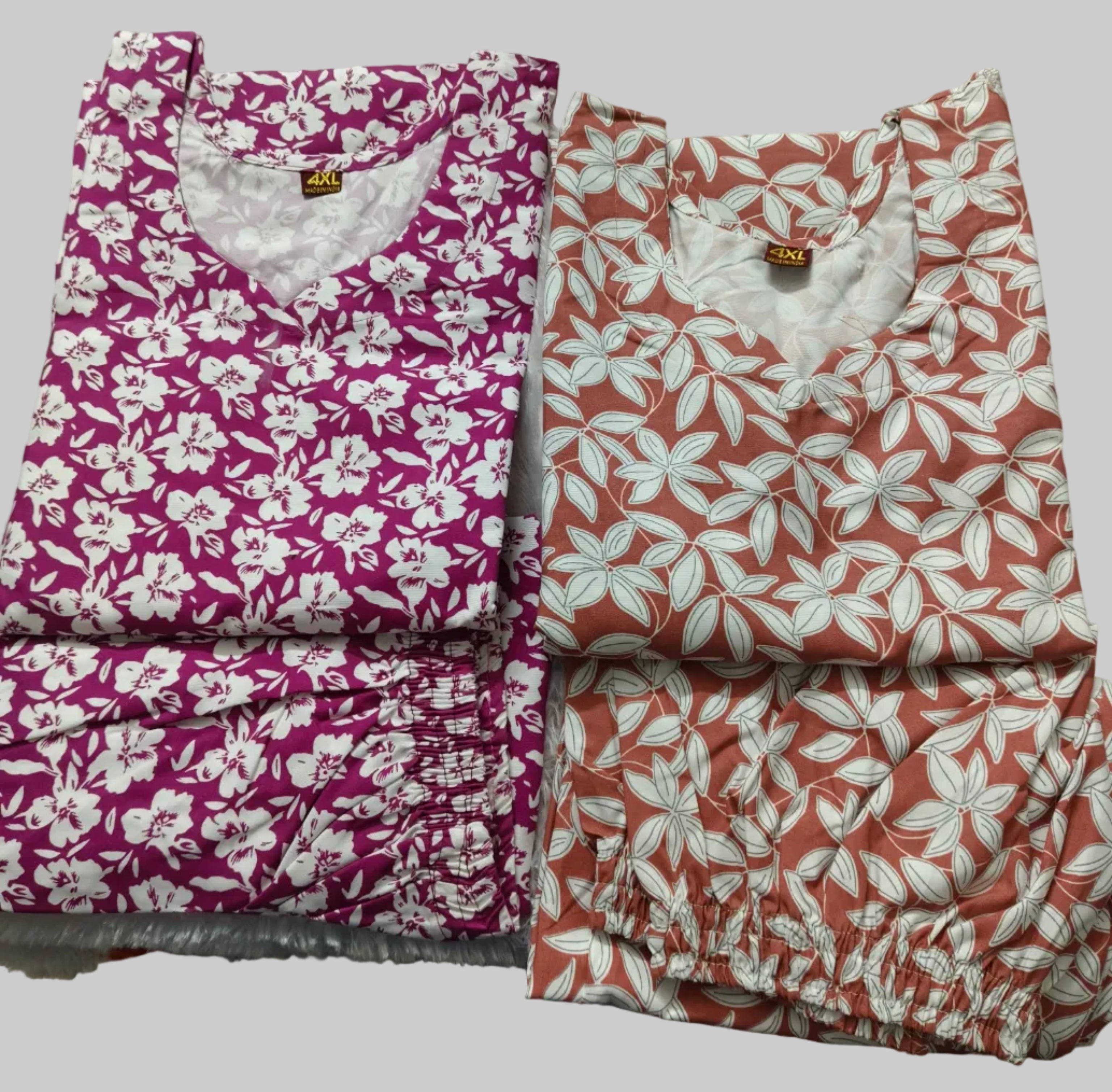 Lafar Cotton Co-Ord Set for Women | Printed Top & Bottom Set - 4XL | Buy 2 Sets for ₹599