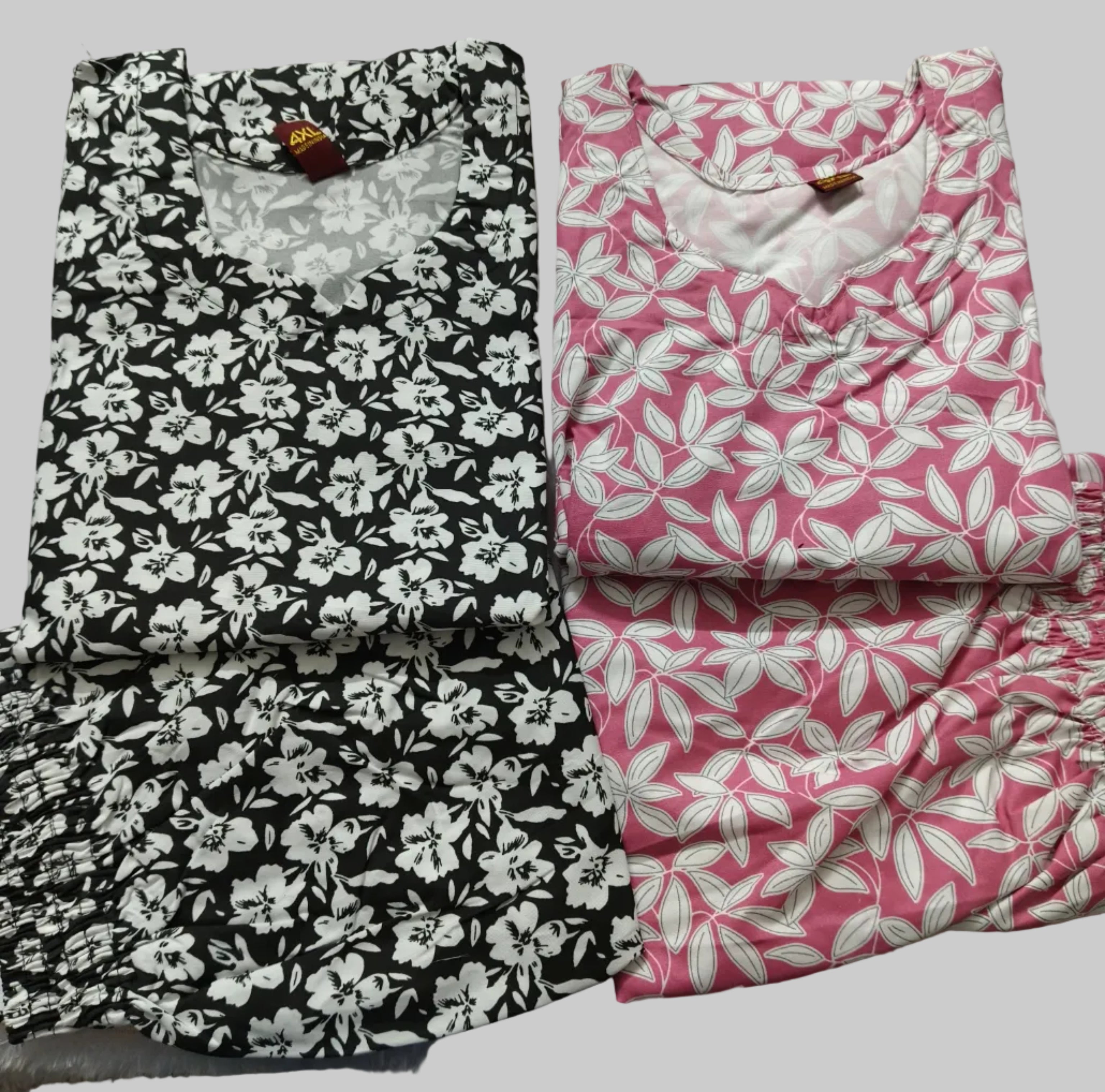 Lafar Cotton Co-Ord Set for Women | Printed Top & Bottom Set - 4XL | Buy 2 Sets for ₹599