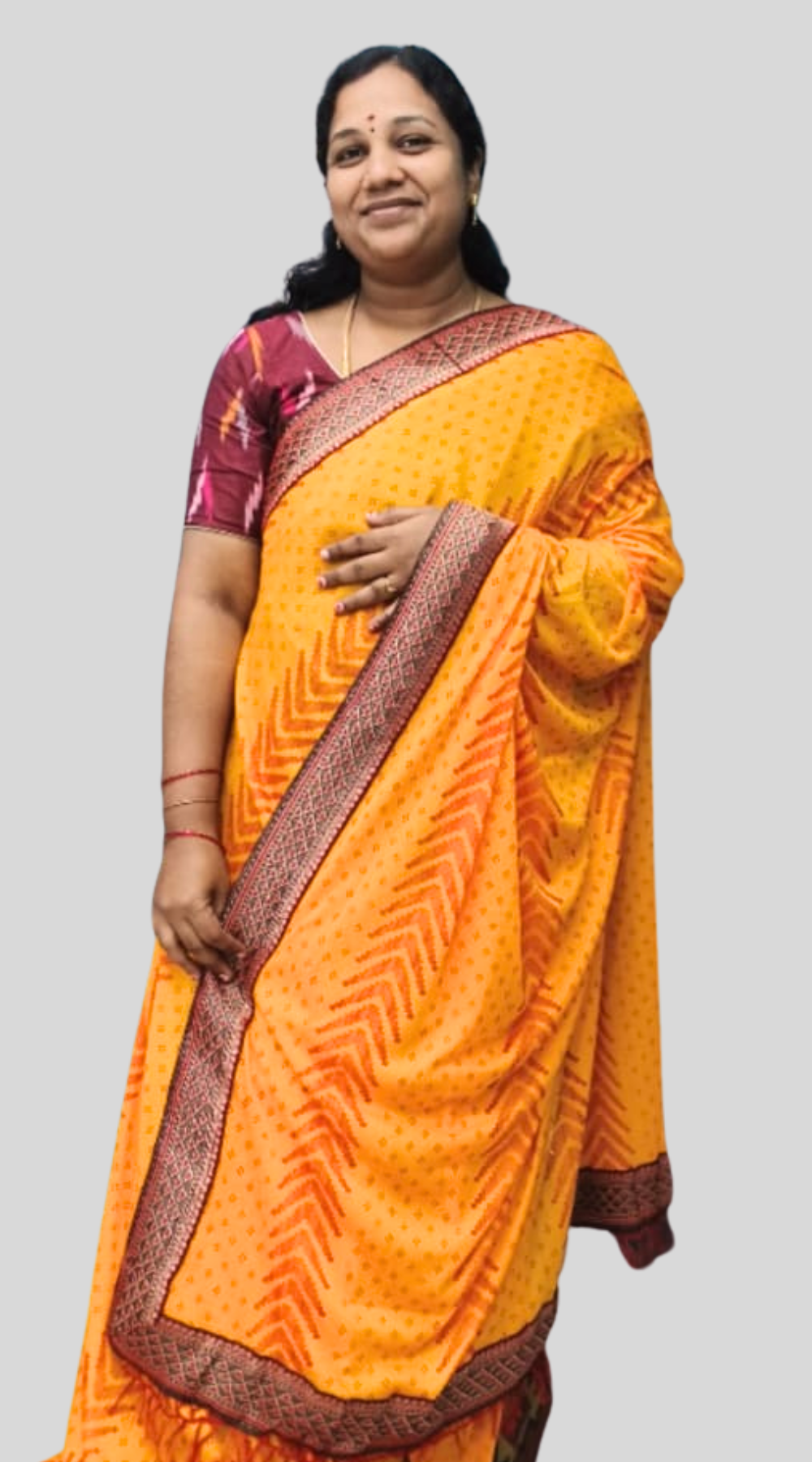 Yellow Designer Lightweight Georgette Saree with Running Blouse | Party & Office Wear Saree