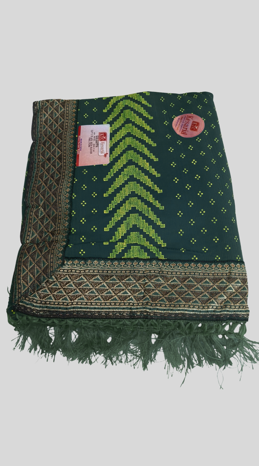 Dark Green Designer Lightweight Georgette Saree with Running Blouse