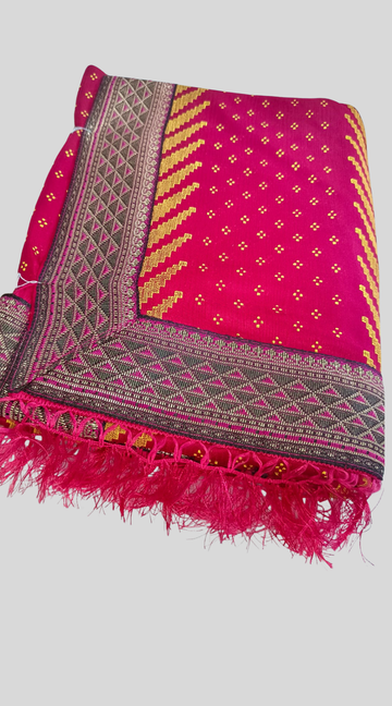 Pink shade Designer Lightweight Georgette Saree with Running Blouse