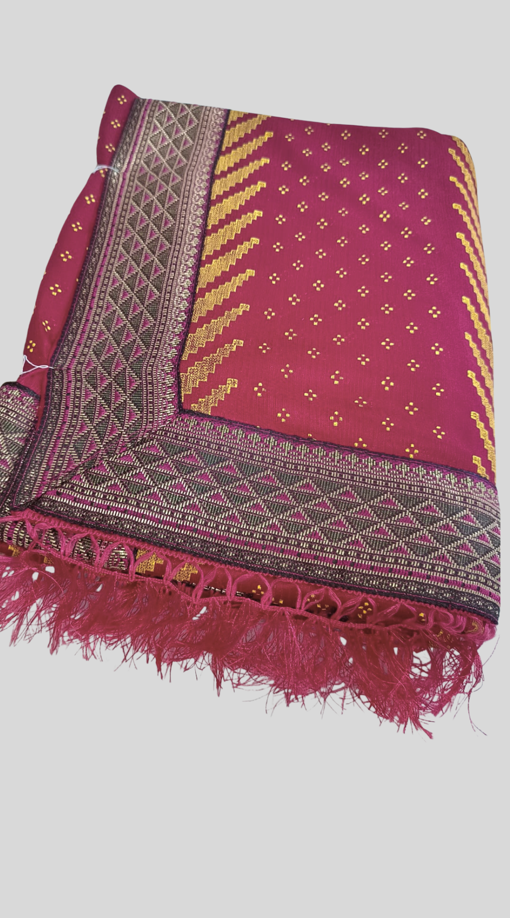 Dark Pink Designer Lightweight Georgette Saree with Running Blouse