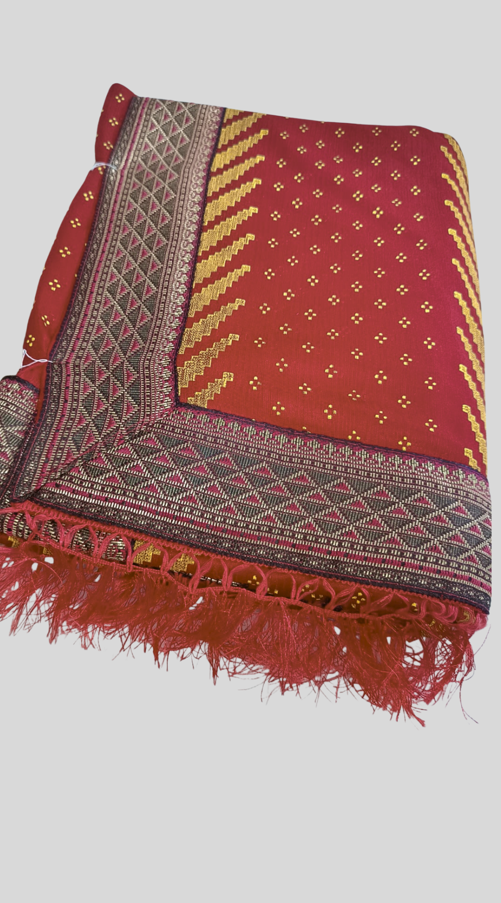 Red Designer Lightweight Georgette Saree with Running Blouse