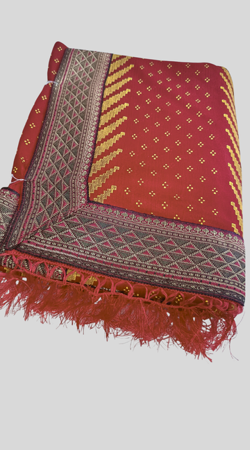 Red Designer Lightweight Georgette Saree with Running Blouse