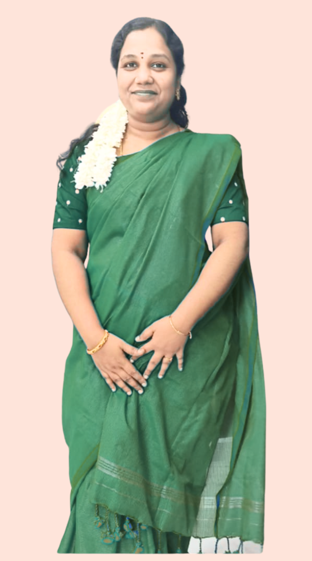 Green Premium Khadi Saree with Fine Zari Lines with Running Blouse (6.3 Metres)