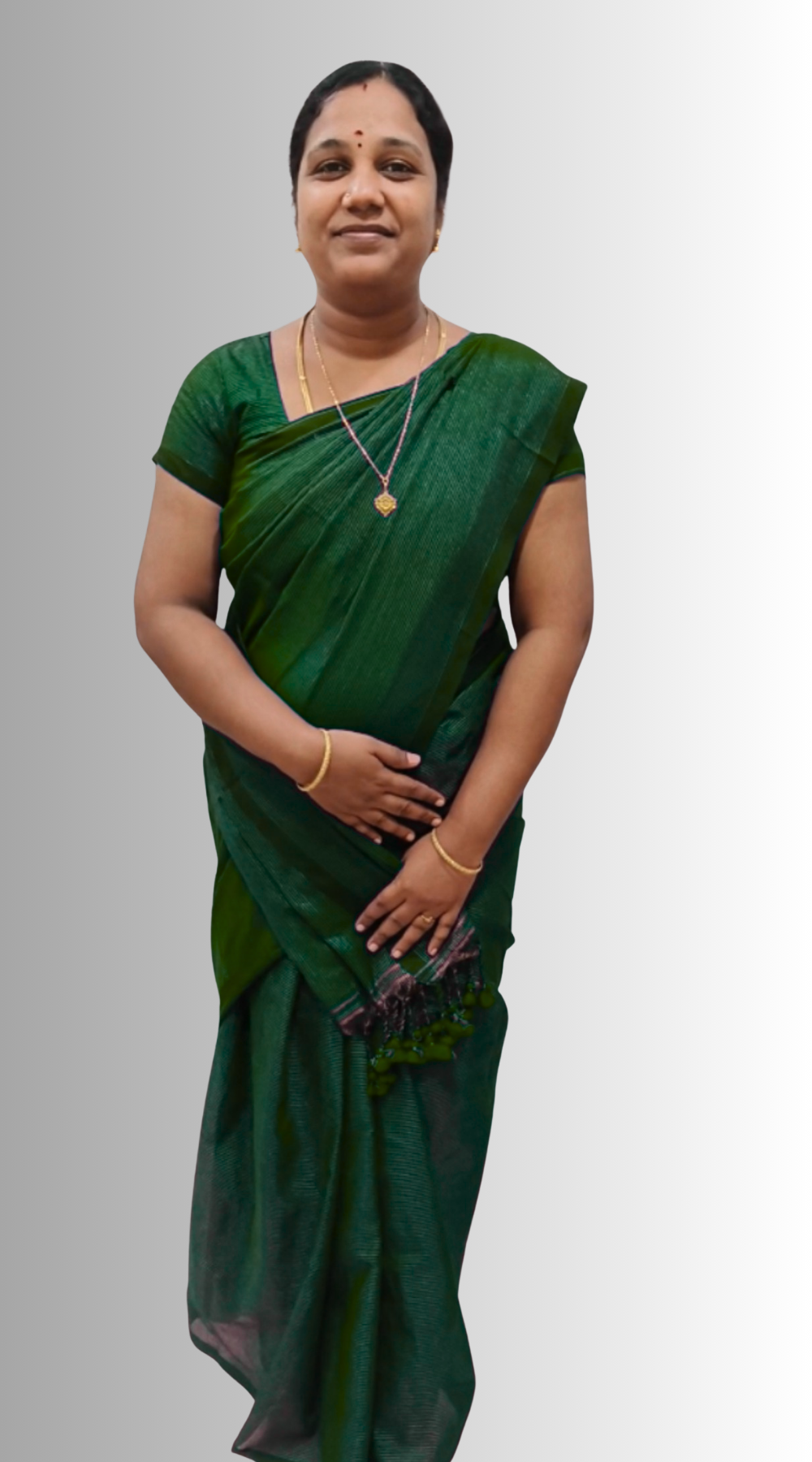 Green Premium Khadi Saree with Fine Zari Lines with Running Blouse (6.3 Metres)