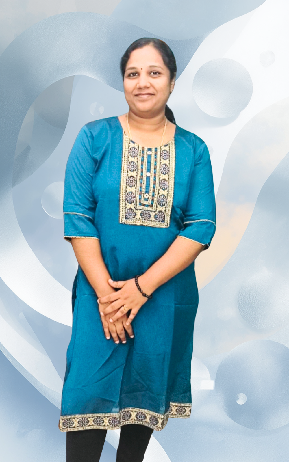 Premium Vichithra Silk Embroidered Side-Open Lining Kurti for Women