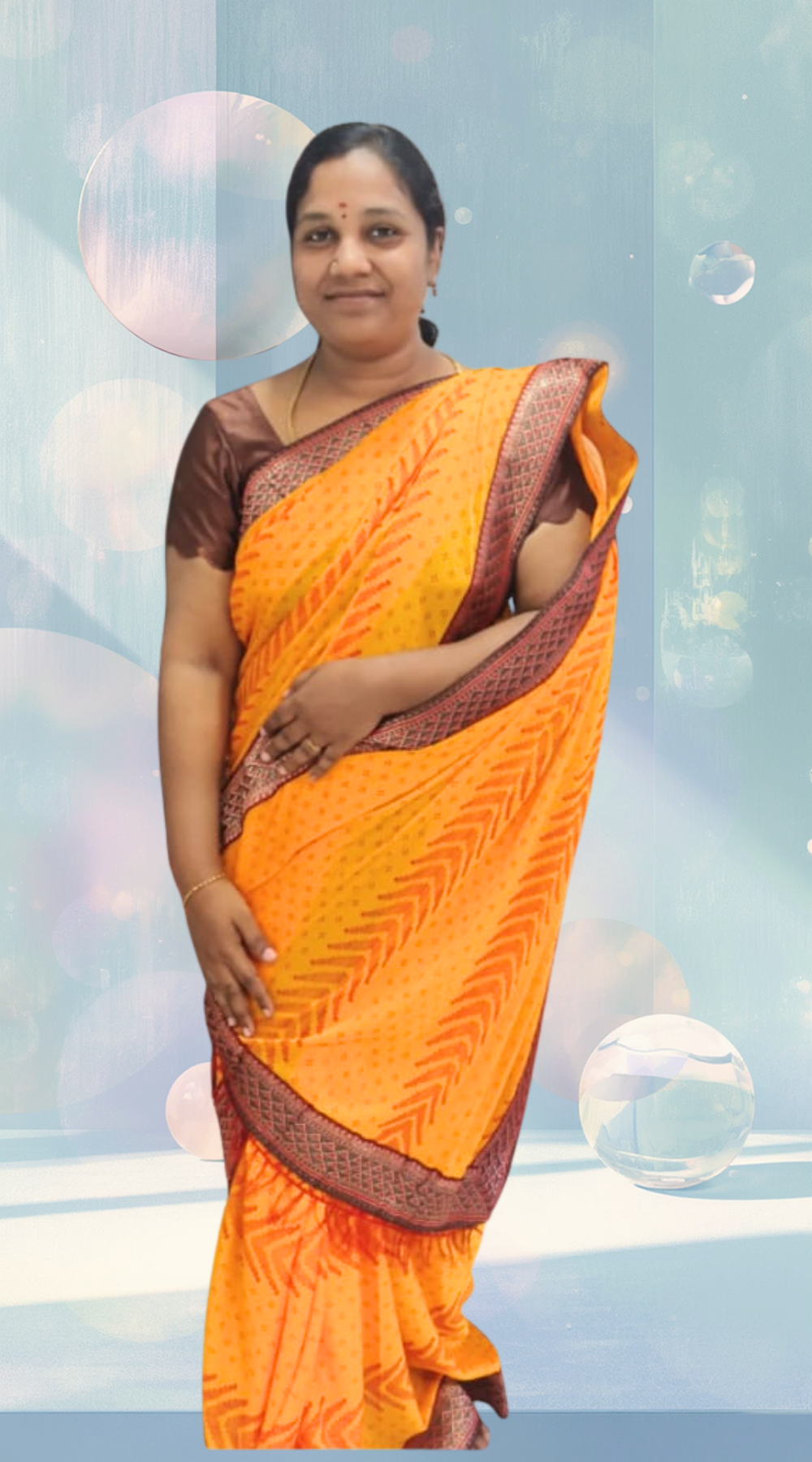 Yellow Designer Lightweight Georgette Saree with Running Blouse | Party & Office Wear Saree