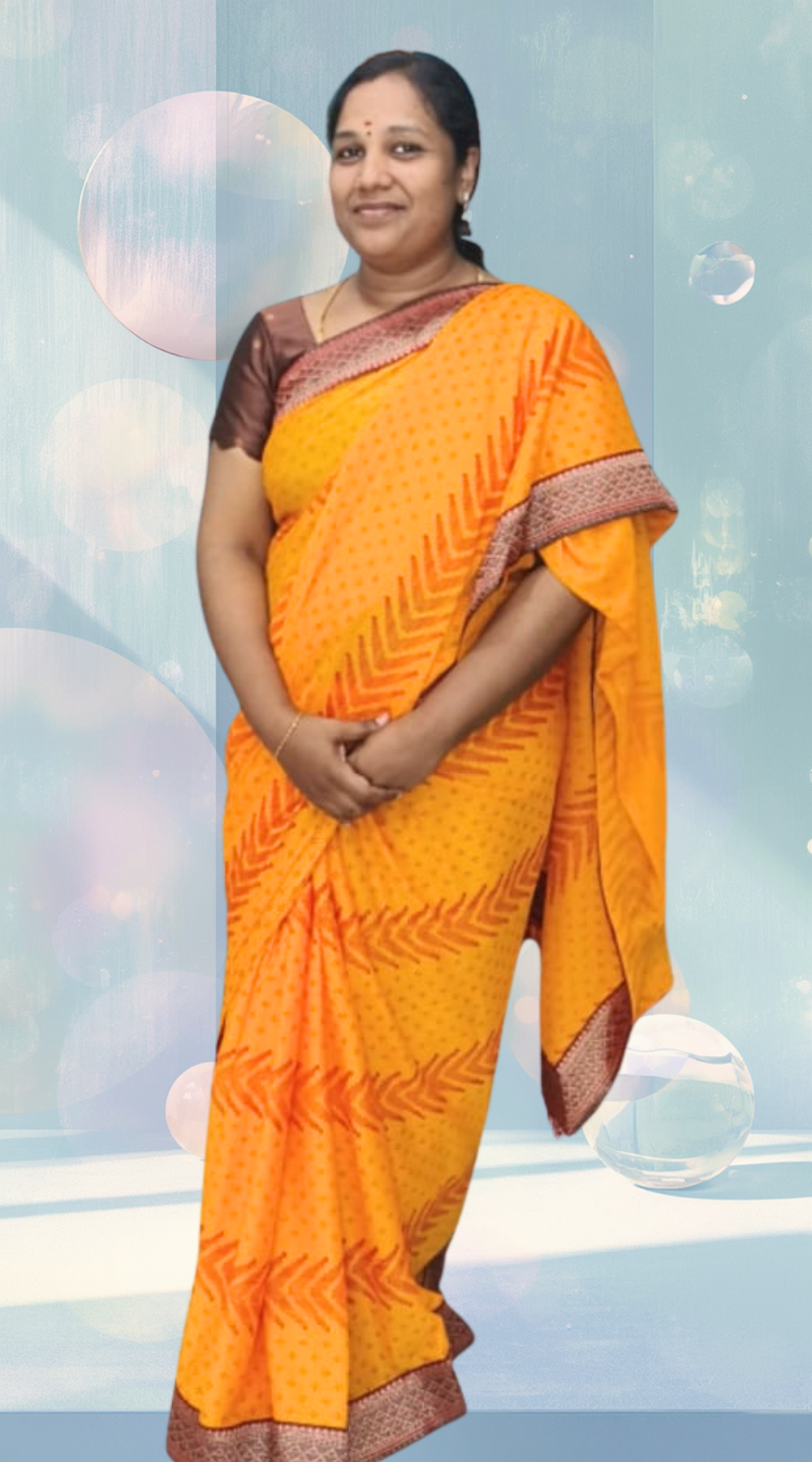 Yellow Designer Lightweight Georgette Saree with Running Blouse | Party & Office Wear Saree