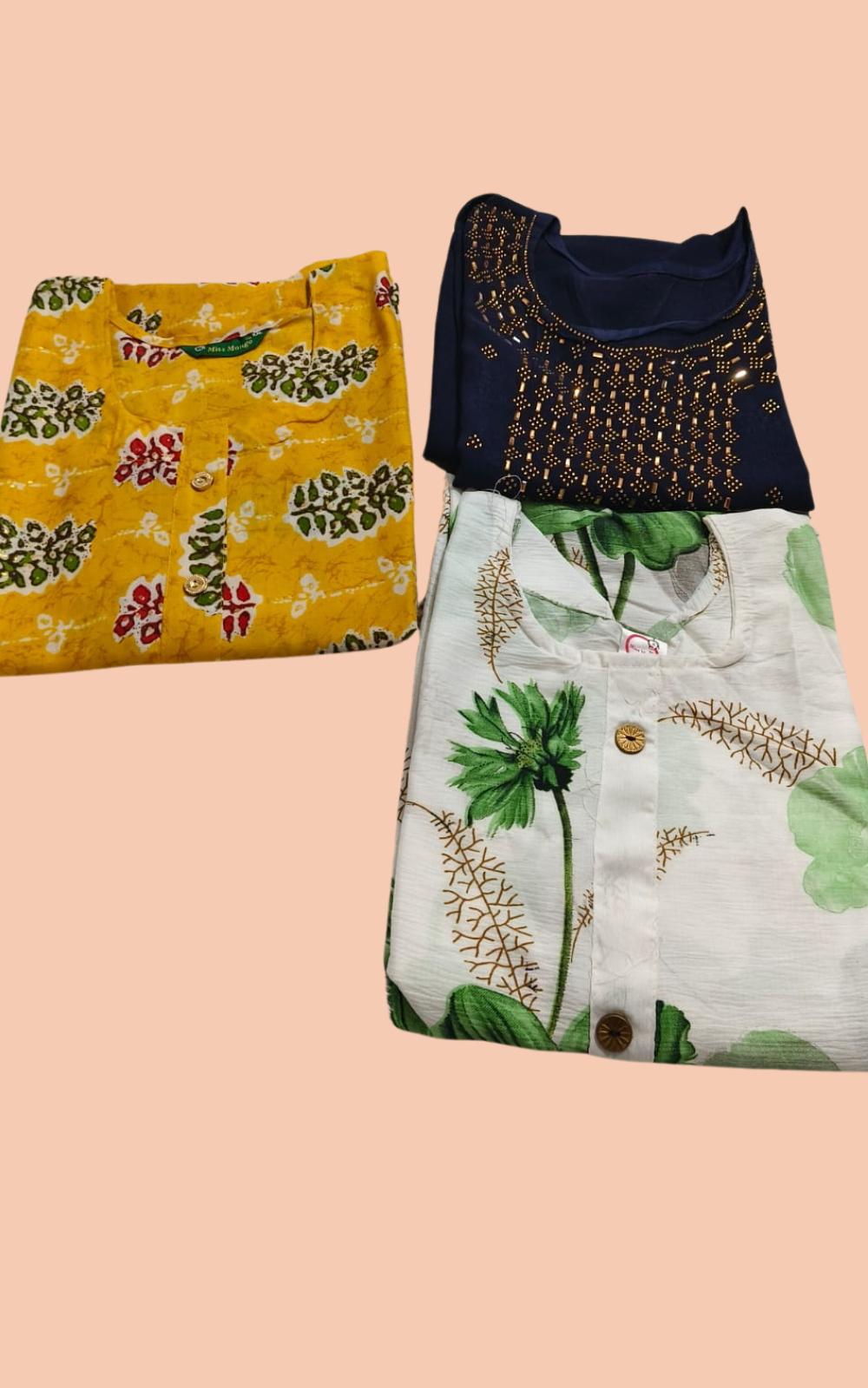 Combo 22 - Trend setters | Buy 3 Kurtis for ₹500 Combo (XL size)