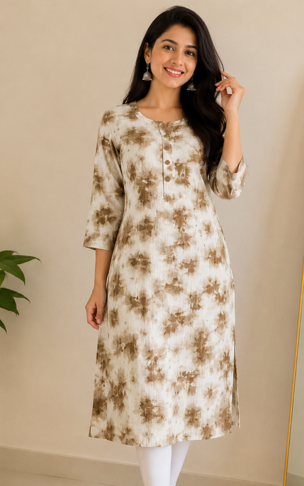 Women’s Popcorn Printed Kurti – Soft Textured Daily Wear Ethnic Kurti Online