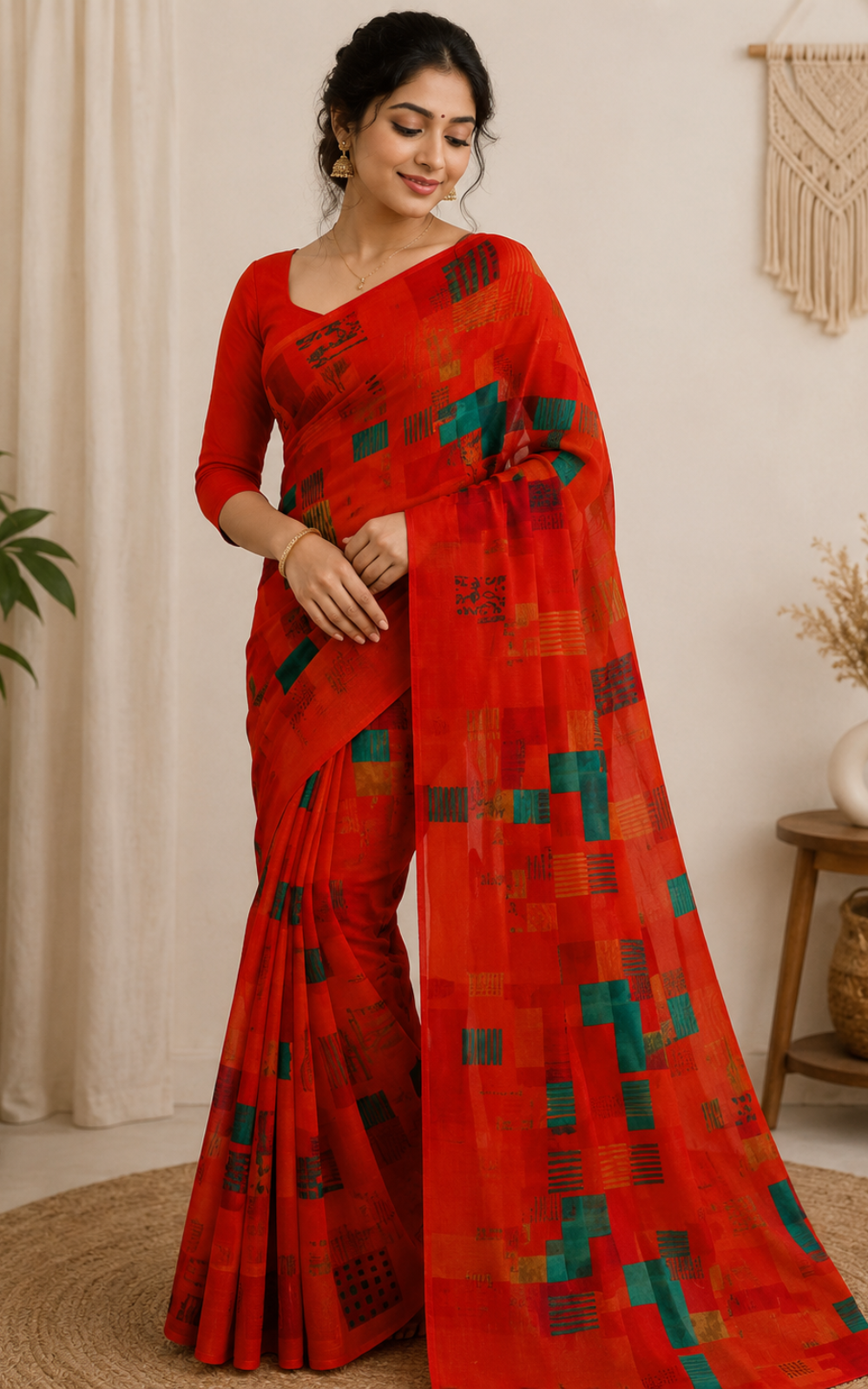 Elegant Soft Chiffon Saree With Running Blouse