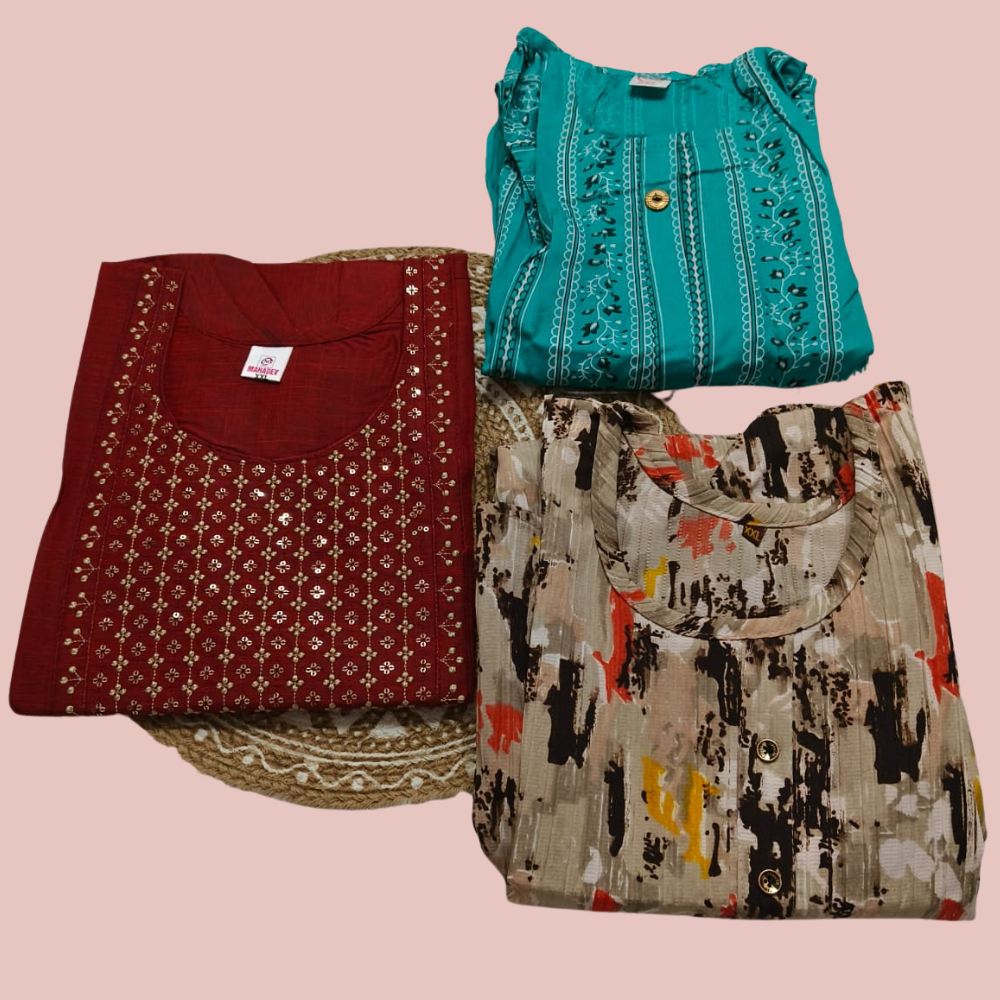 Combo 39 | Buy 3 Kurtis for ₹549 Combo (XXL size)