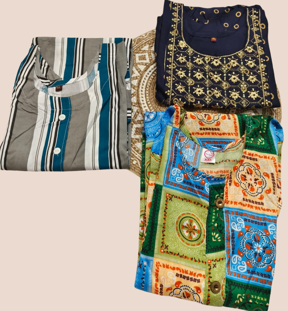 Combo 25 - Amsu trends | Buy 3 Kurtis for ₹500 Combo (XL size)