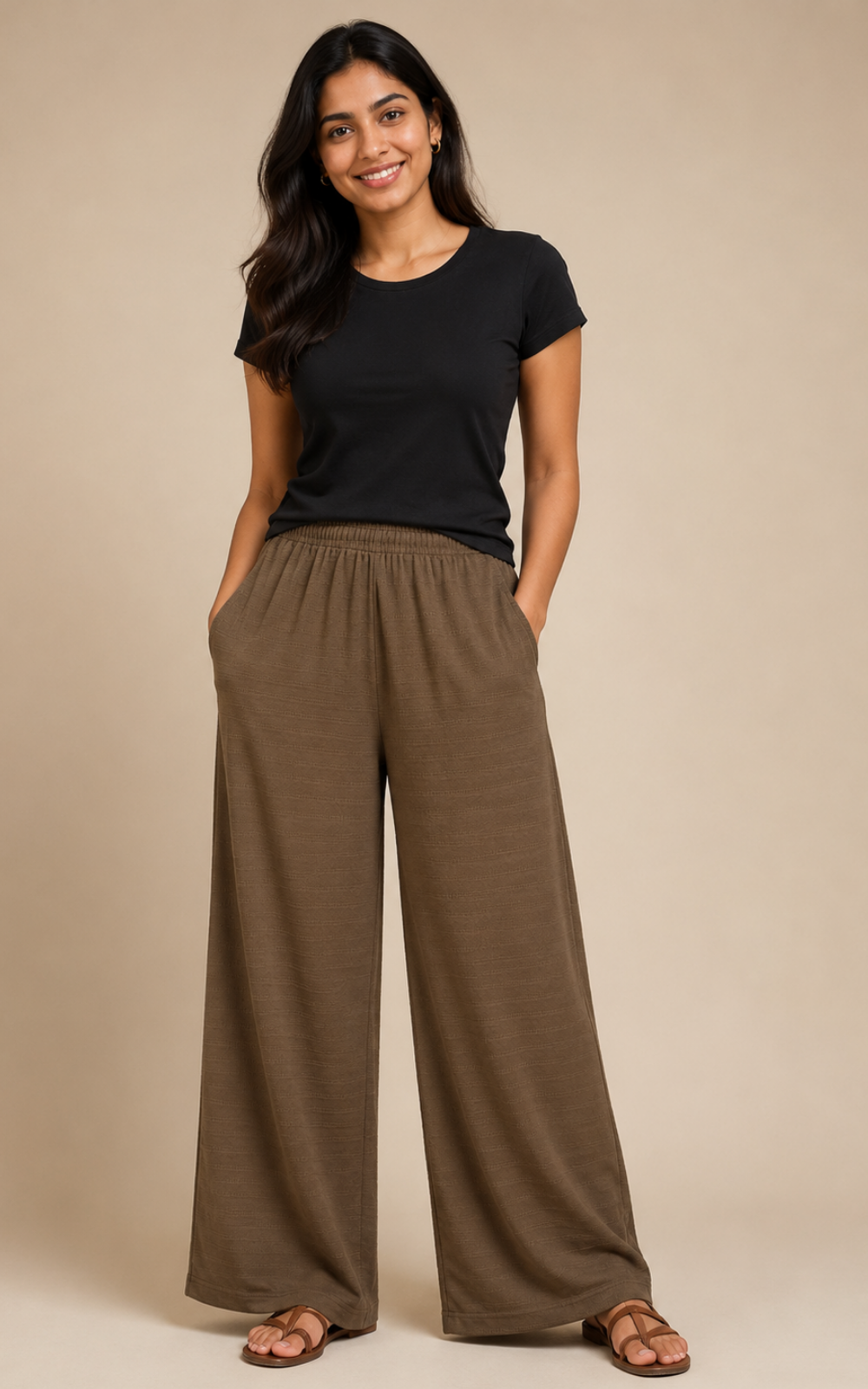 Premium Thick Fabric Stretchable Palazzo Pant for Women (XXL)