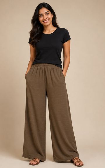 Premium Thick Fabric Stretchable Palazzo Pant for Women (XXL)