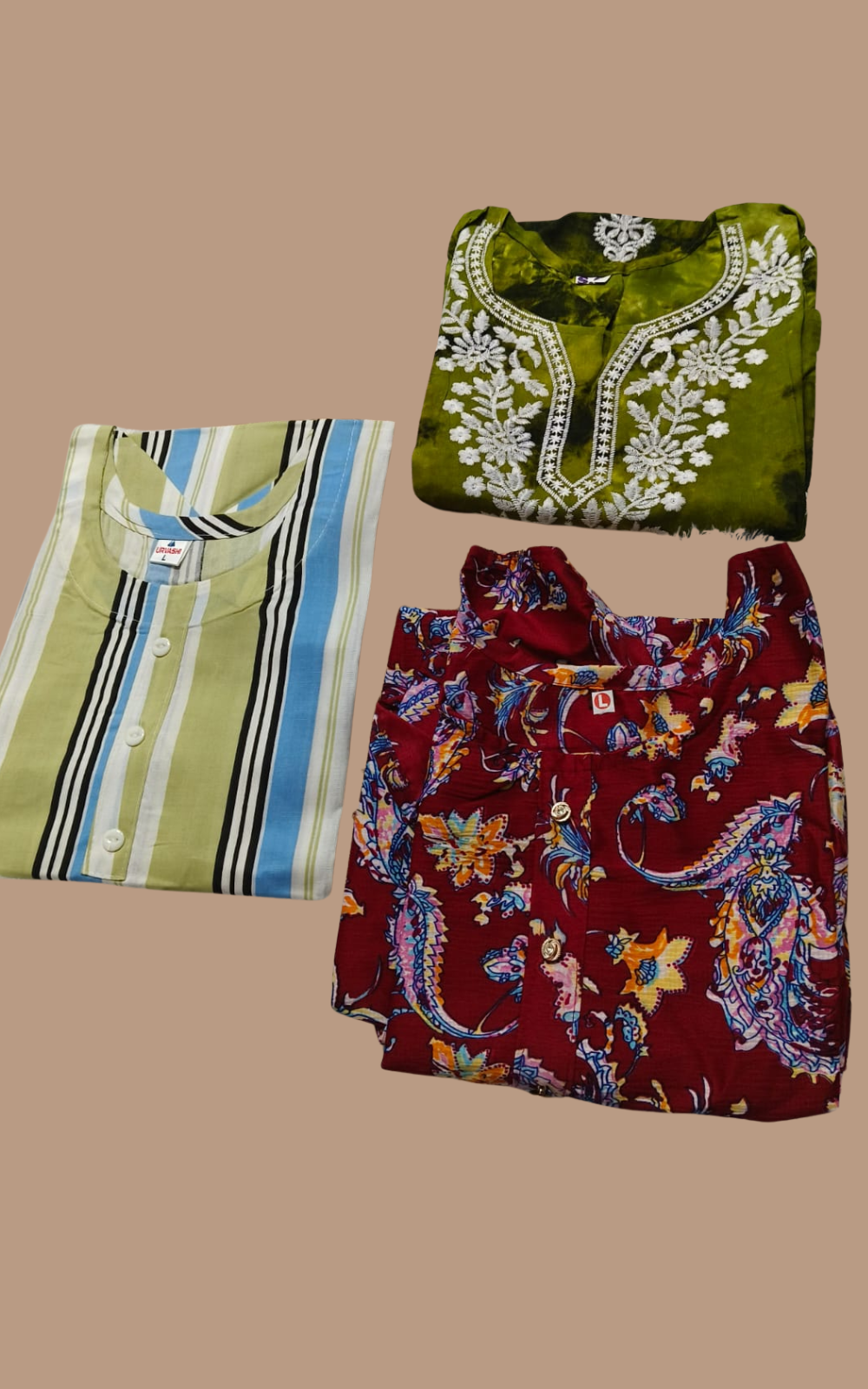 Combo 43 | Buy 3 Kurtis for ₹500 Combo (L size)