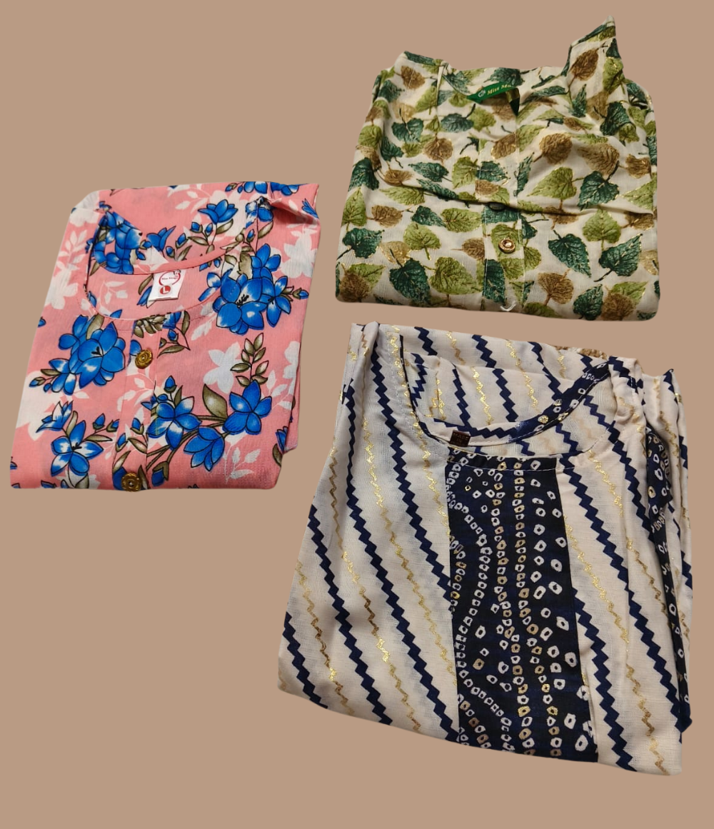 Combo 45 | Buy 3 Kurtis for ₹500 Combo (L size)