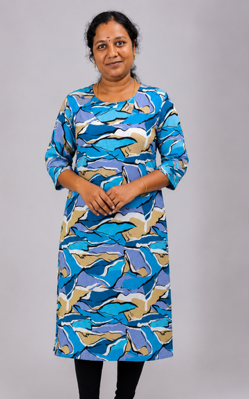 Premium Popcorn Delta Lightweight Kurti for Women | Daily Wear Collection