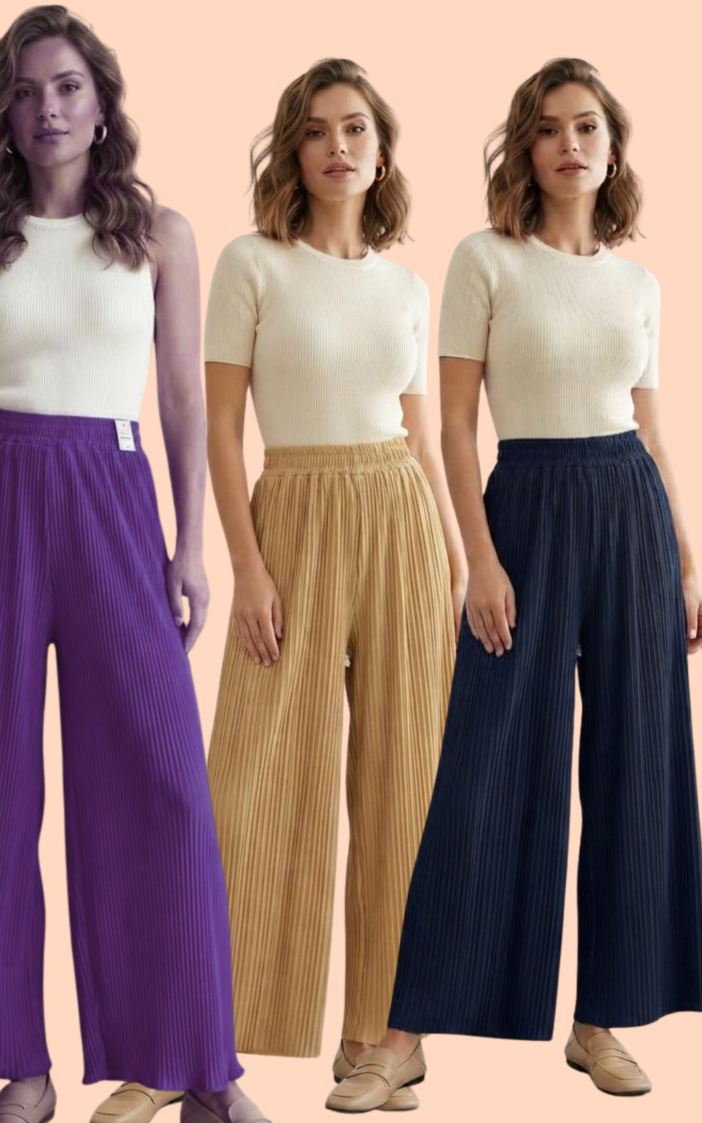 Korean Imported Stretchable Palazzo Plus Size Combo Pack of 3 |  Fit for 2XL - 5XL