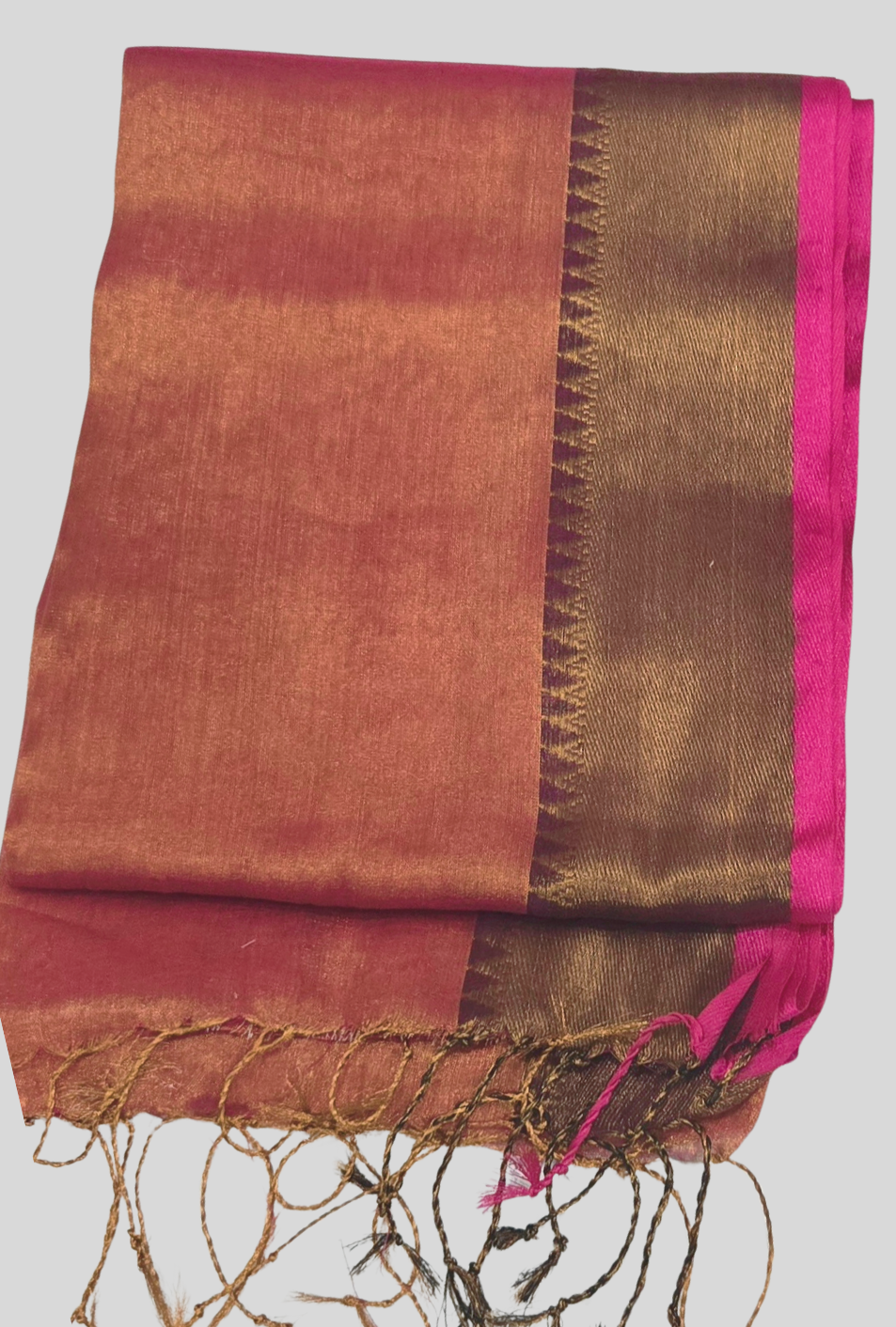Pink Shade Raga Tissue Silk Saree with Running Blouse – Timeless Elegance in Every Drape